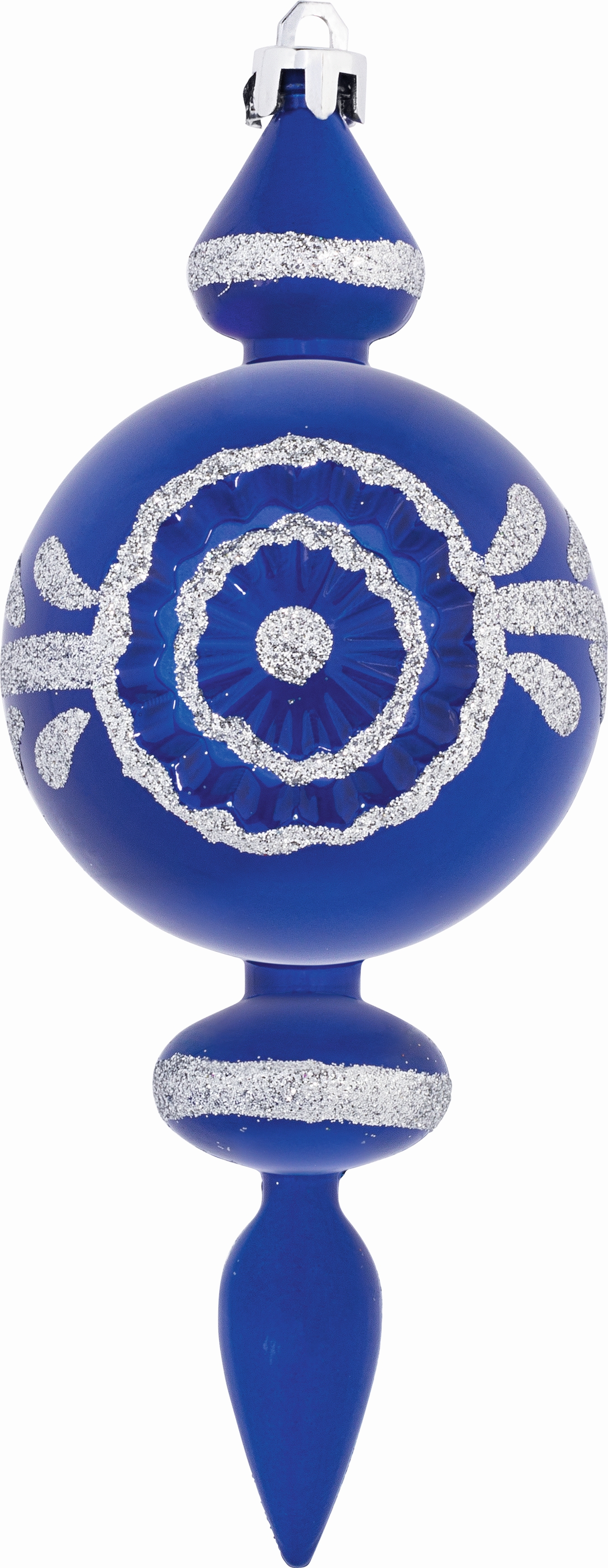Изображение товара Набор ёлочных игрушек синий и серебряный 2 шт. 17 см декоративные украшения
