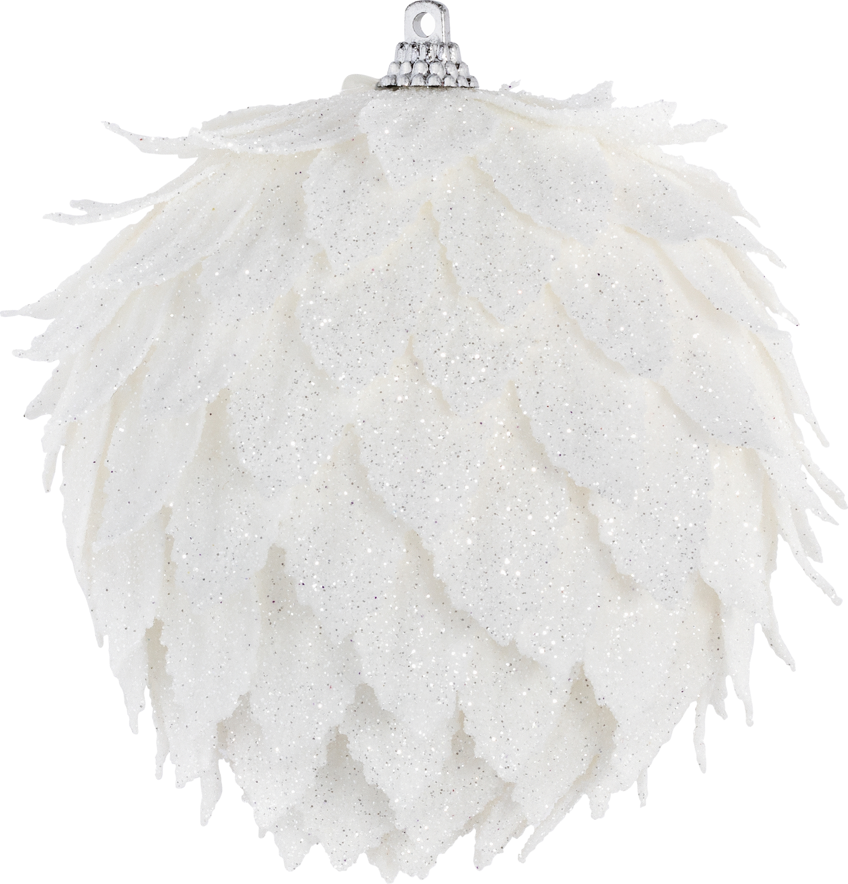 Изображение товара Набор новогодних шаров белые 10 см 3 шт для украшения елки и интерьера