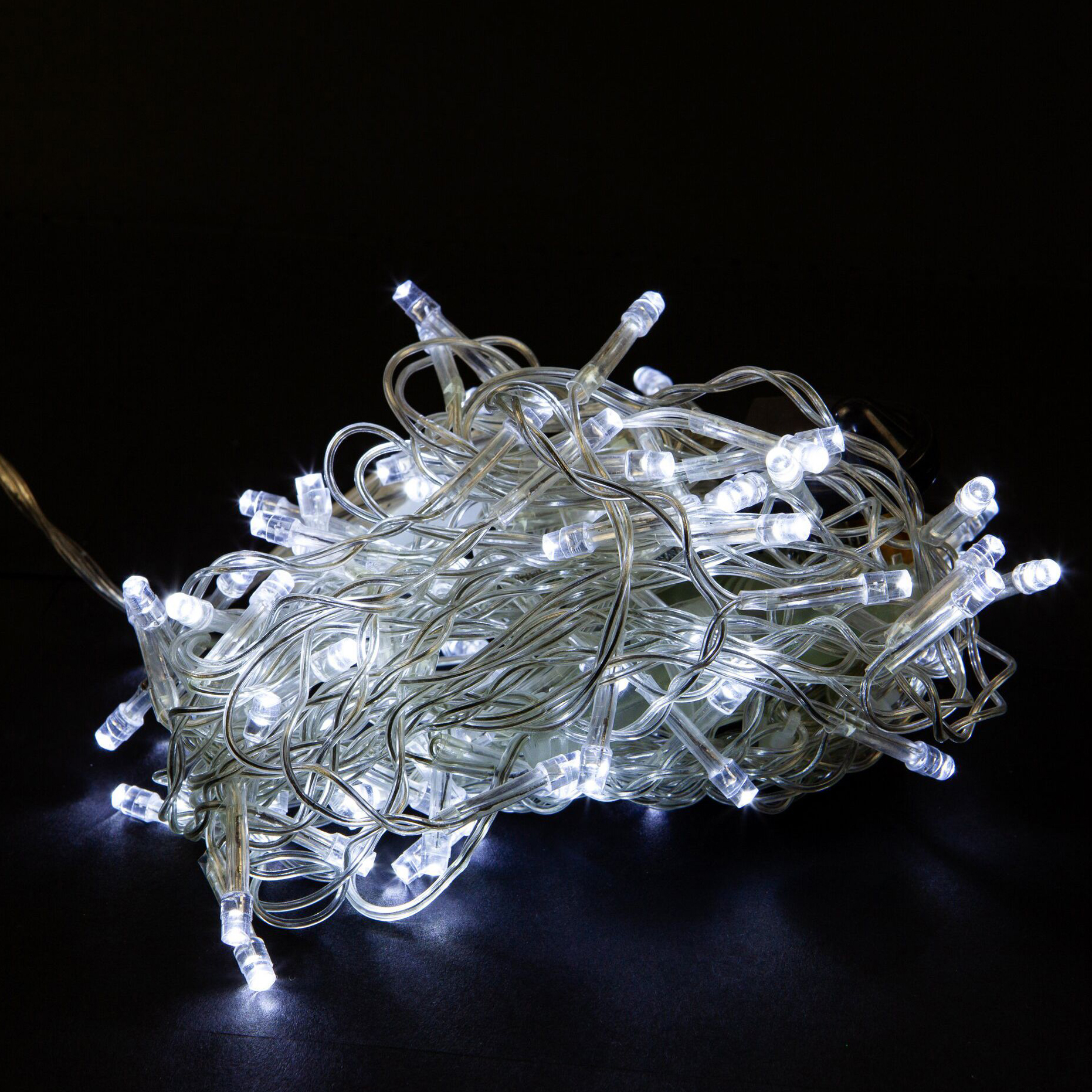 Изображение товара Гирлянда бахрома SH LIGHTS 80 LED белый 2х0,5 м для новогоднего декора