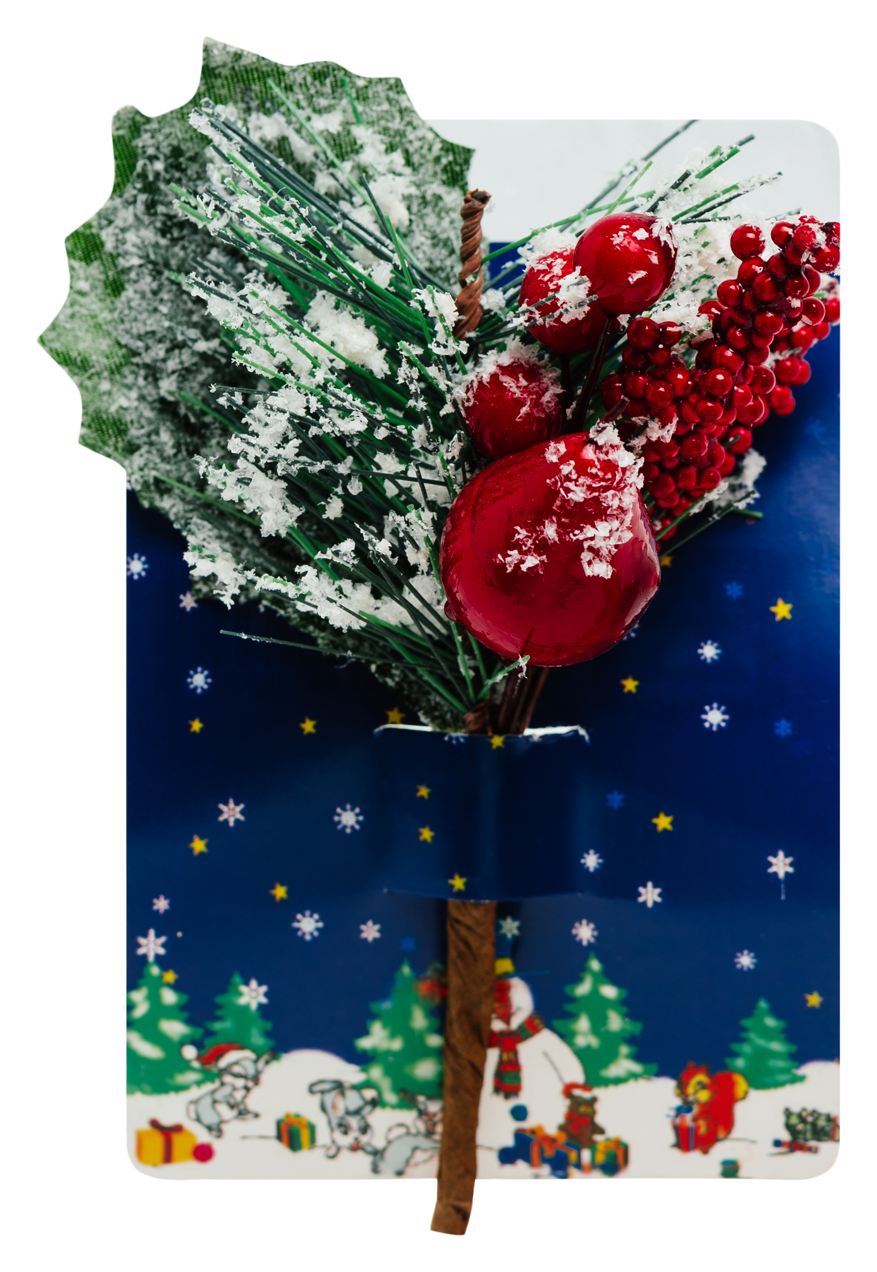 Изображение товара Украшение новогоднее Веточка с ягодами 451081 16 см