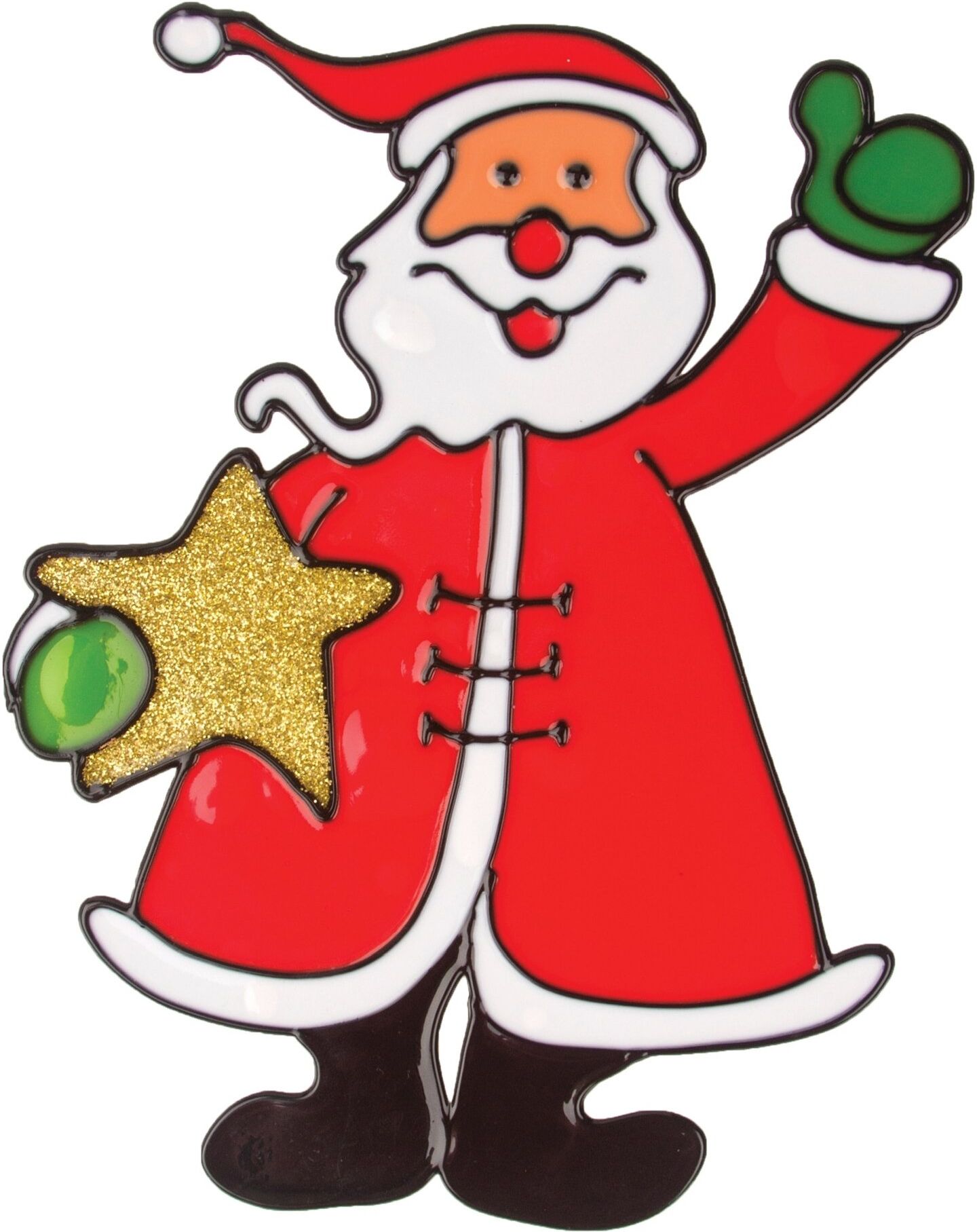 Изображение товара Новогодняя декоративная наклейка на стекло 15 см - Рождество праздничный декор