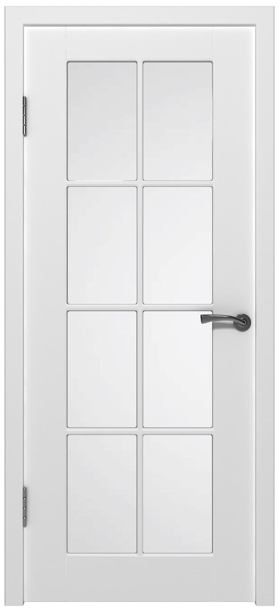 Изображение товара Межкомнатная остекленная дверь Порта Эмаль Белая 80х200 см современный дизайн