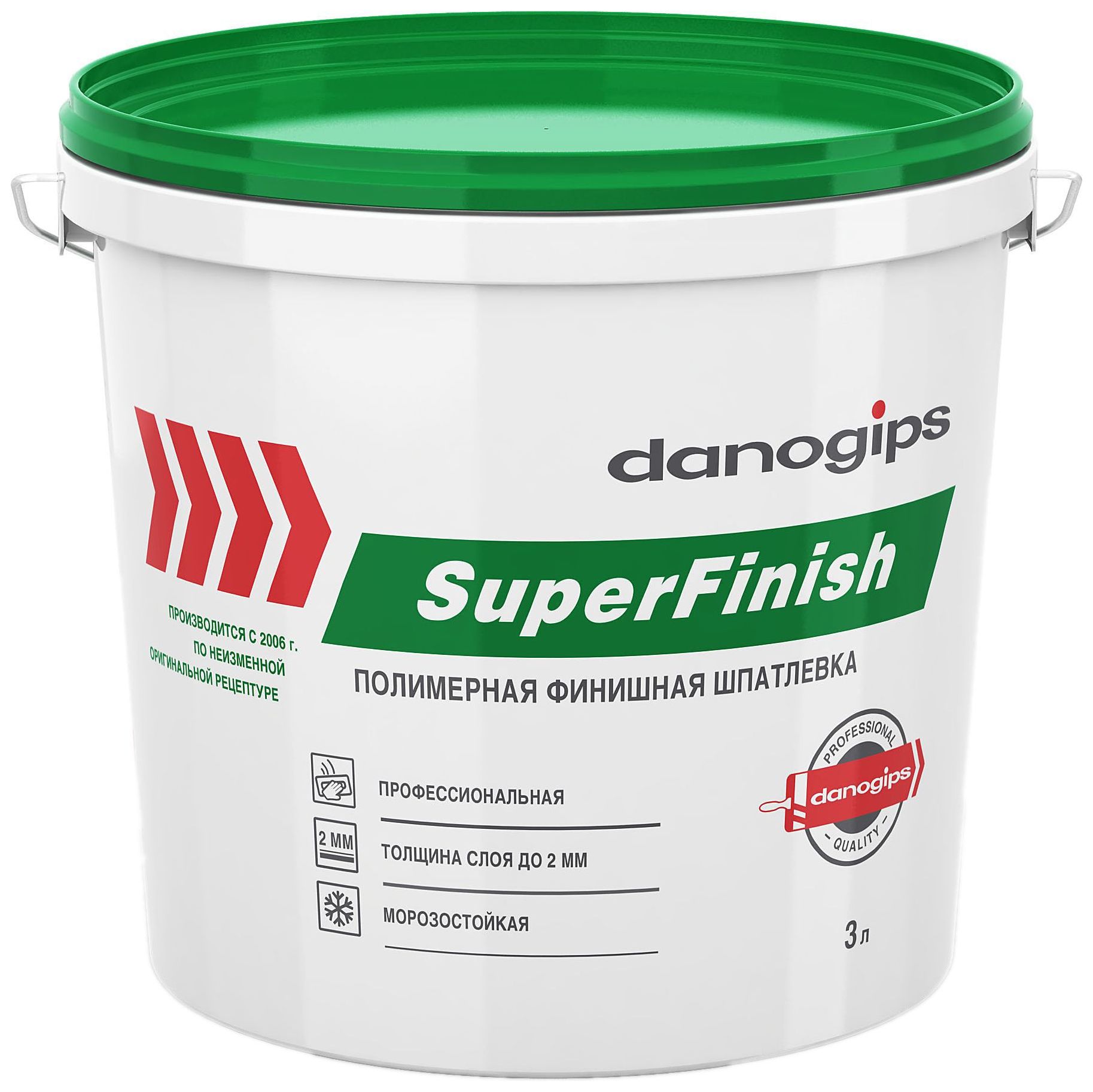 Изображение товара Шпаклевка финишная полимерная DANOGIPS SuperFinish белая 5 кг