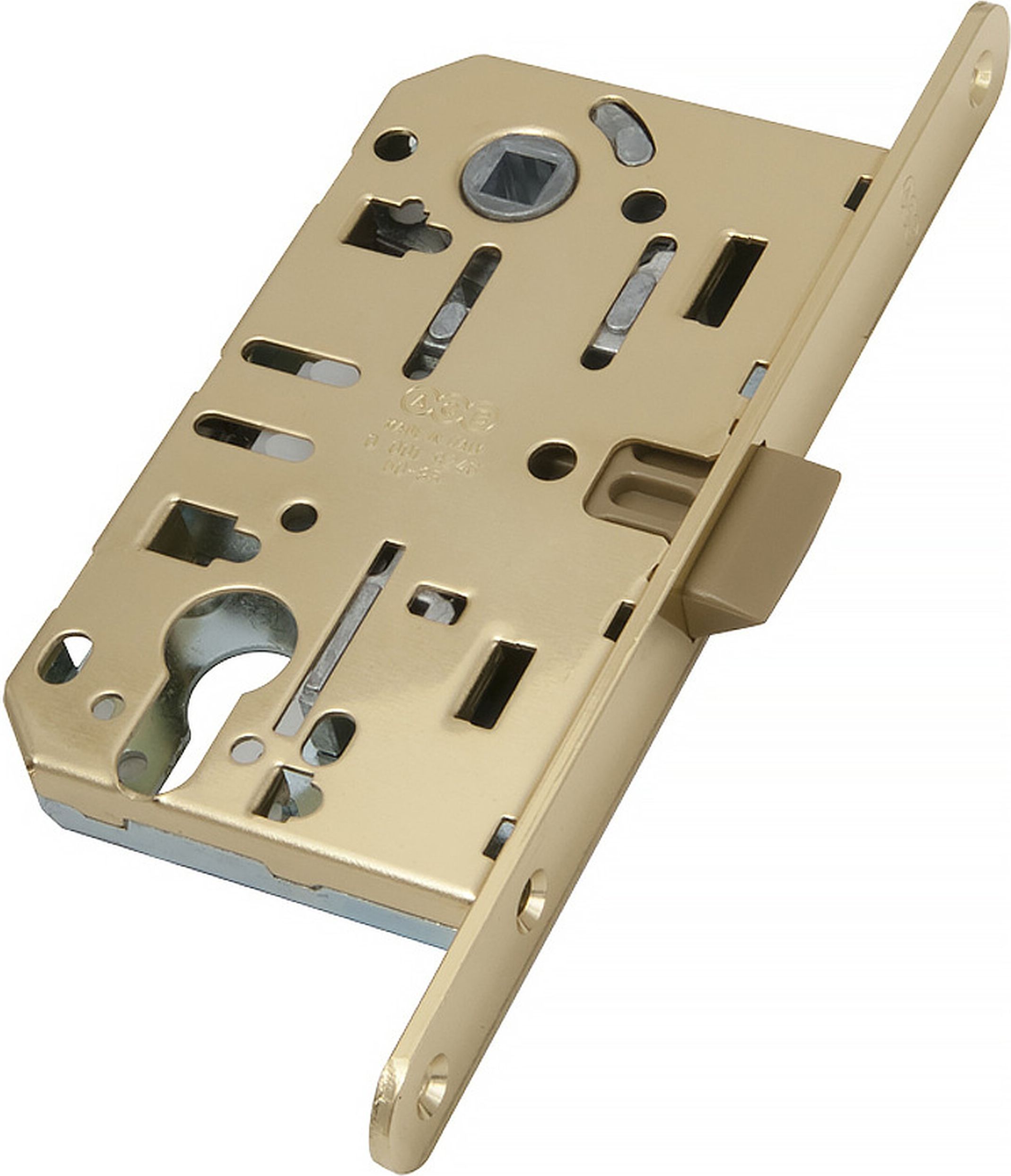 Изображение товара Дверная защелка AGB MEDIANA EVOLUTION 240х132х19 мм сталь латунь средний ресурс