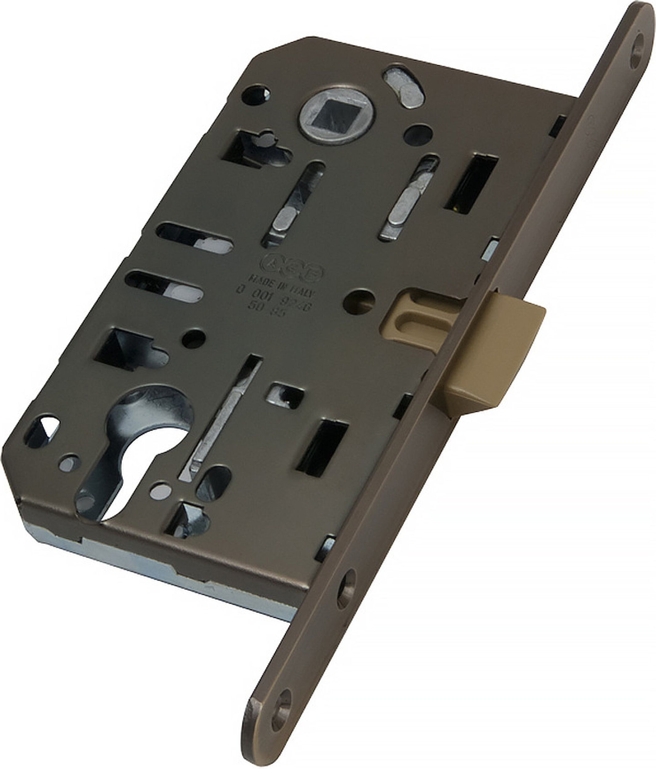 Изображение товара Дверная защелка AGB Mediana EV 240х132х19 мм ЦАМ бронза