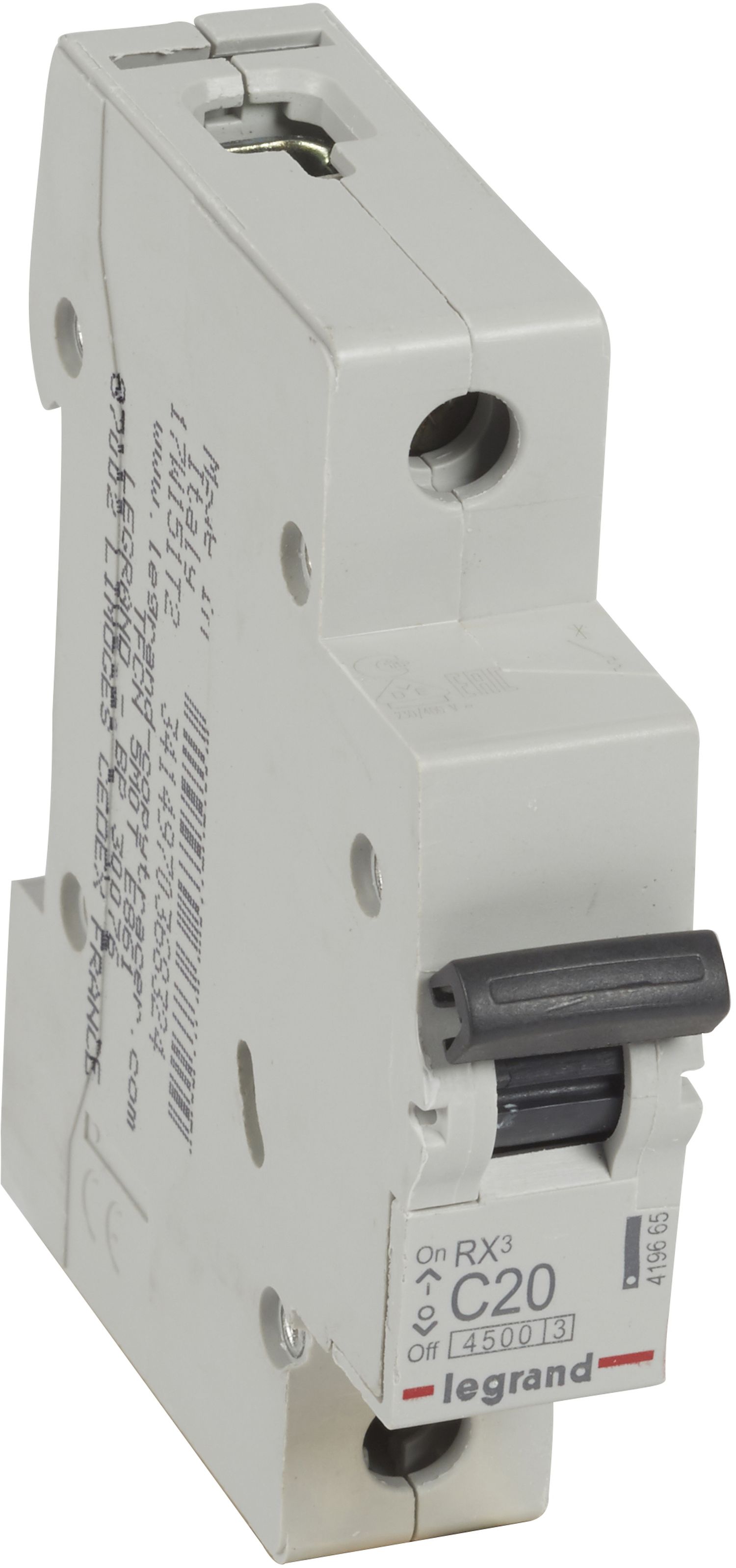 Изображение товара Автоматический выключатель Legrand RX3 1Р C20 А 4,5кА для бытовых и коммерческих зданий