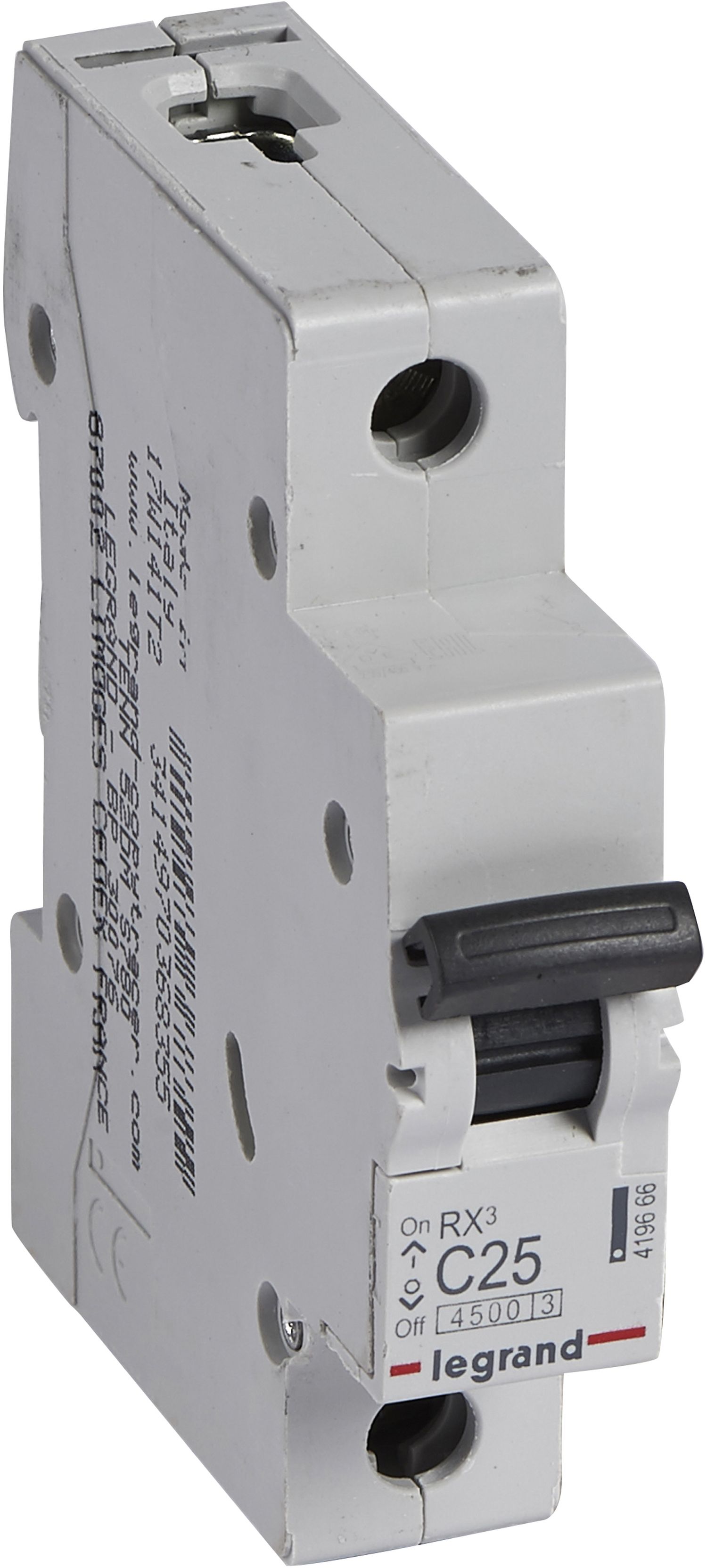 Изображение товара Автоматический выключатель Legrand RX3 1Р C25 А 4,5кА - надежная защита электросетей