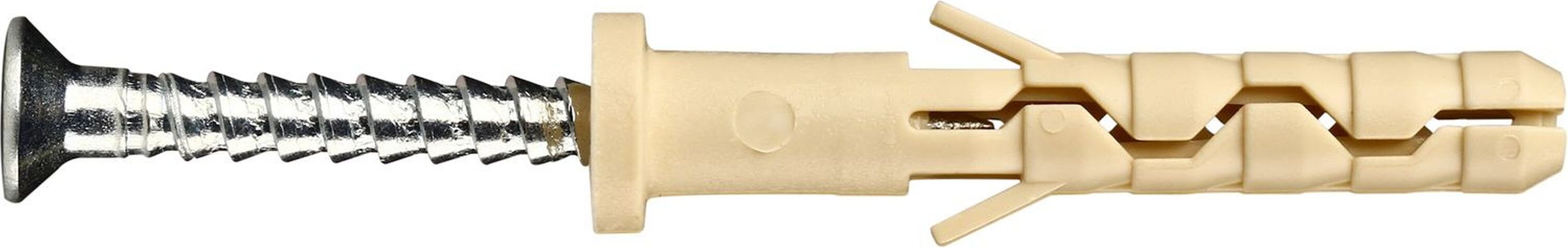 Изображение товара Дюбель-гвоздь ЕВРОПАРТНЕР PDG LK 6x40 цилиндрический бортик нейлон 100 шт