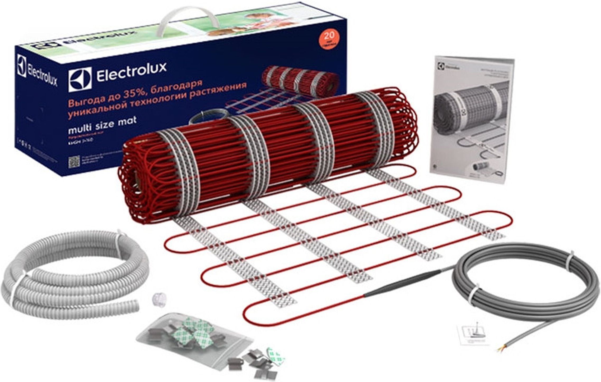 Изображение товара Комплект теплого пола кабельный Electrolux Multi Size Mat EMSM 2-150-6 900 Вт