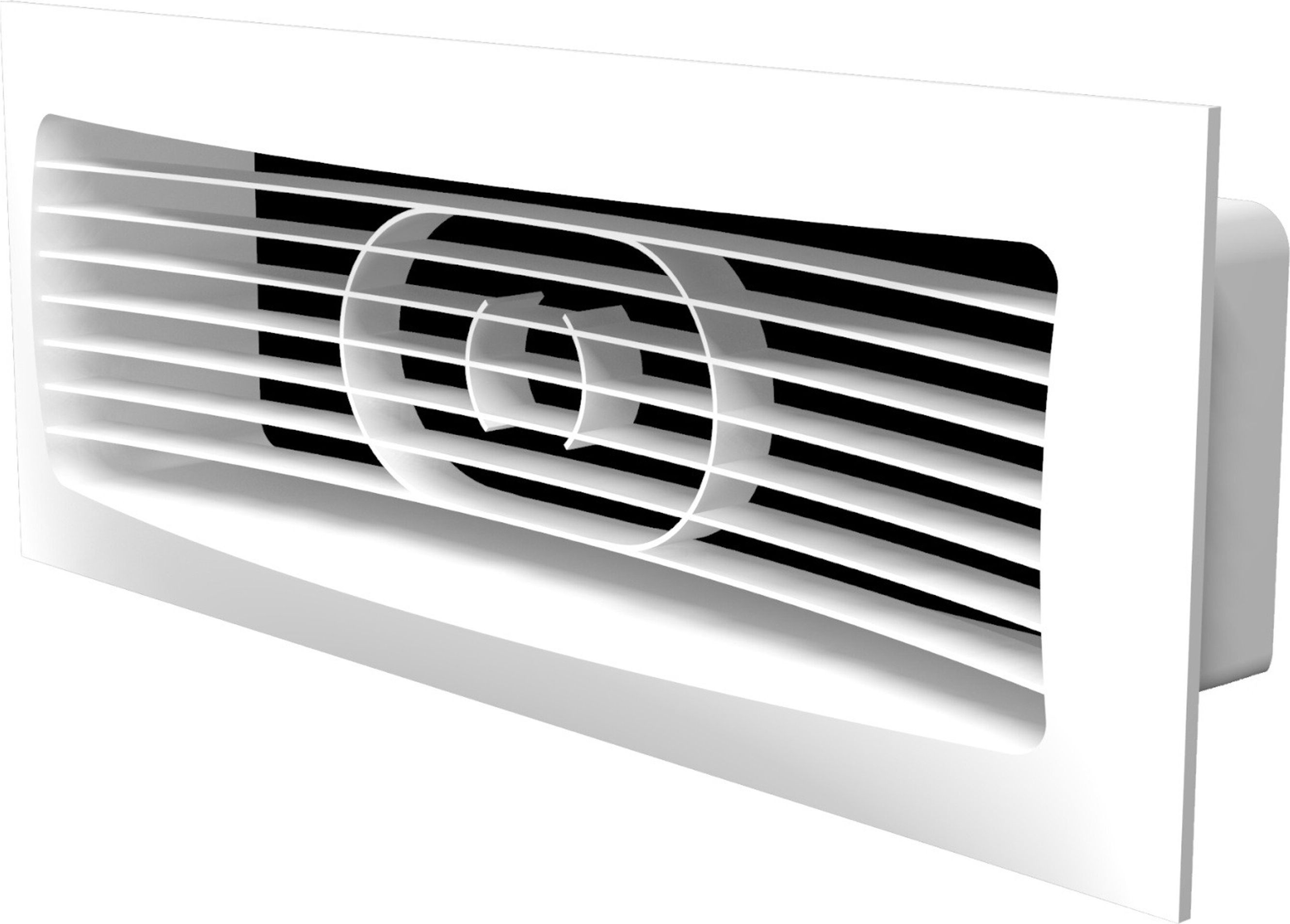 Изображение товара Решетка приточно-вытяжная ERA Group пластик 204x60 мм белая для вентиляционных систем