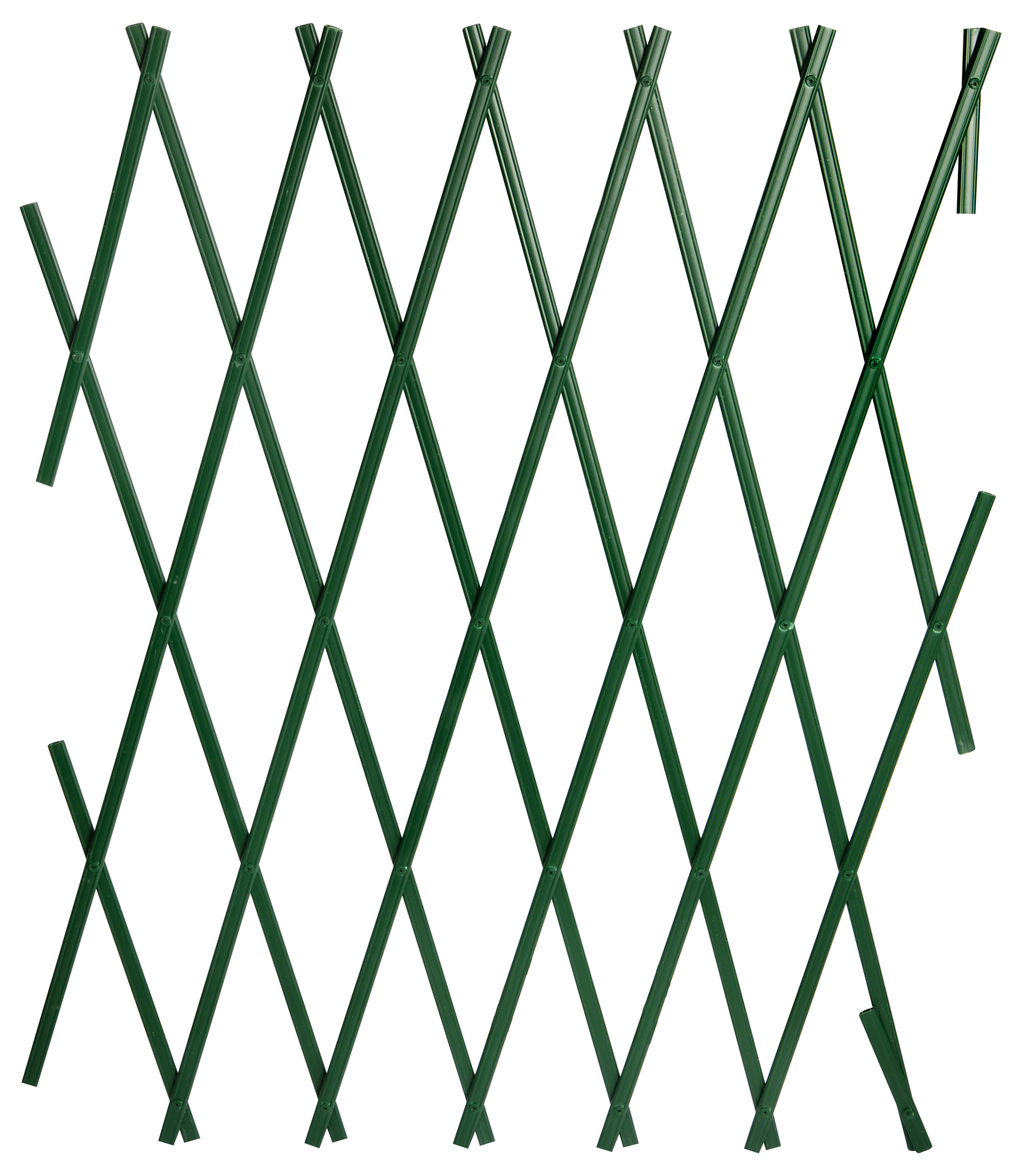Изображение товара Забор для клумб 180 см зеленый пластиковый раздвижной прочный садовый