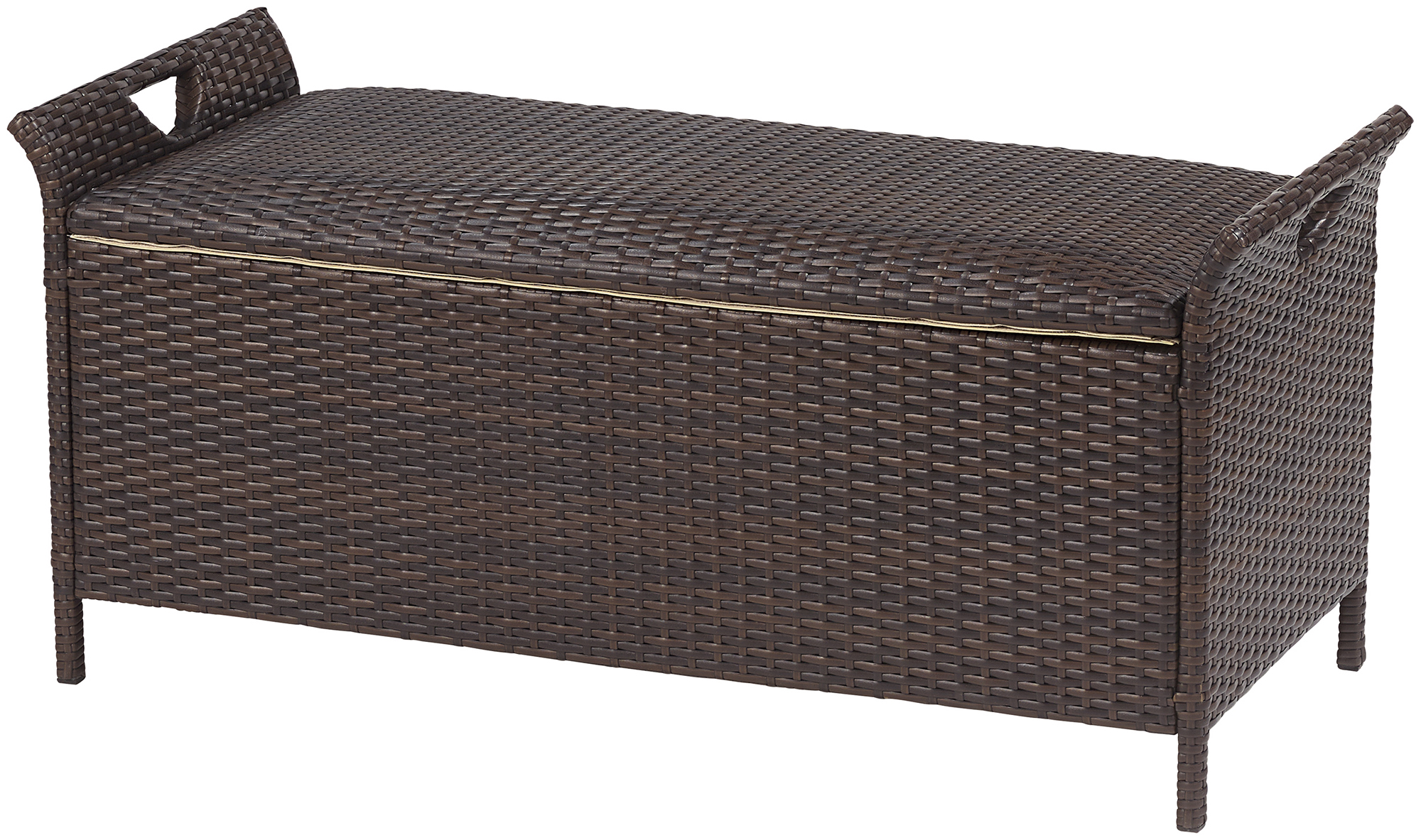 Изображение товара Скамейка садовая стальная 108х49x46см коричневая