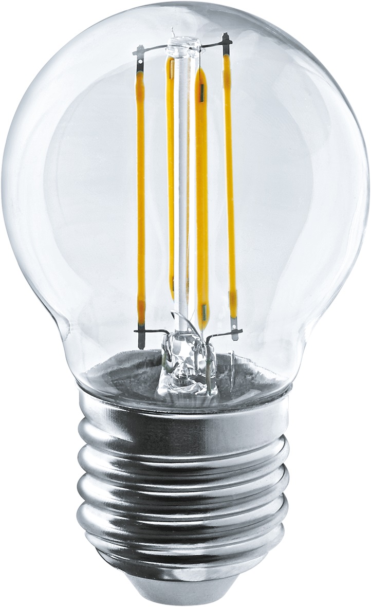 Изображение товара Светодиодная лампа Navigator Filament шар 1хЕ27х4 Вт теплый свет