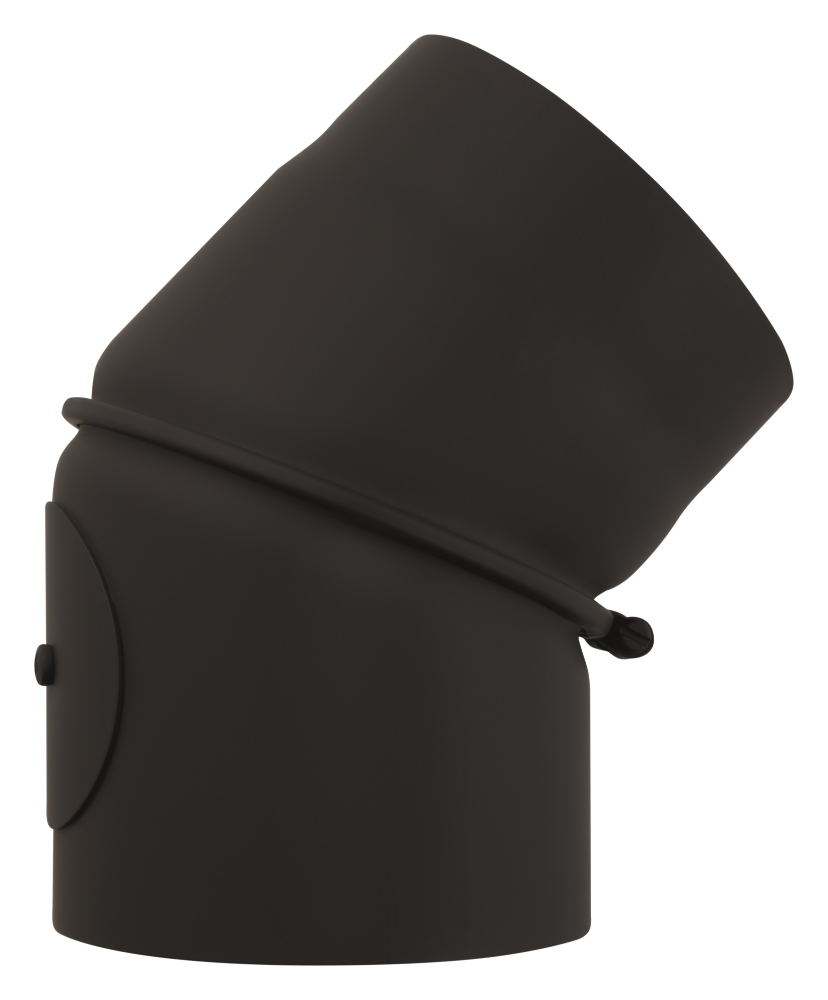 Изображение товара Изгиб для дымохода 45 градусов черный - надежный монтажный элемент