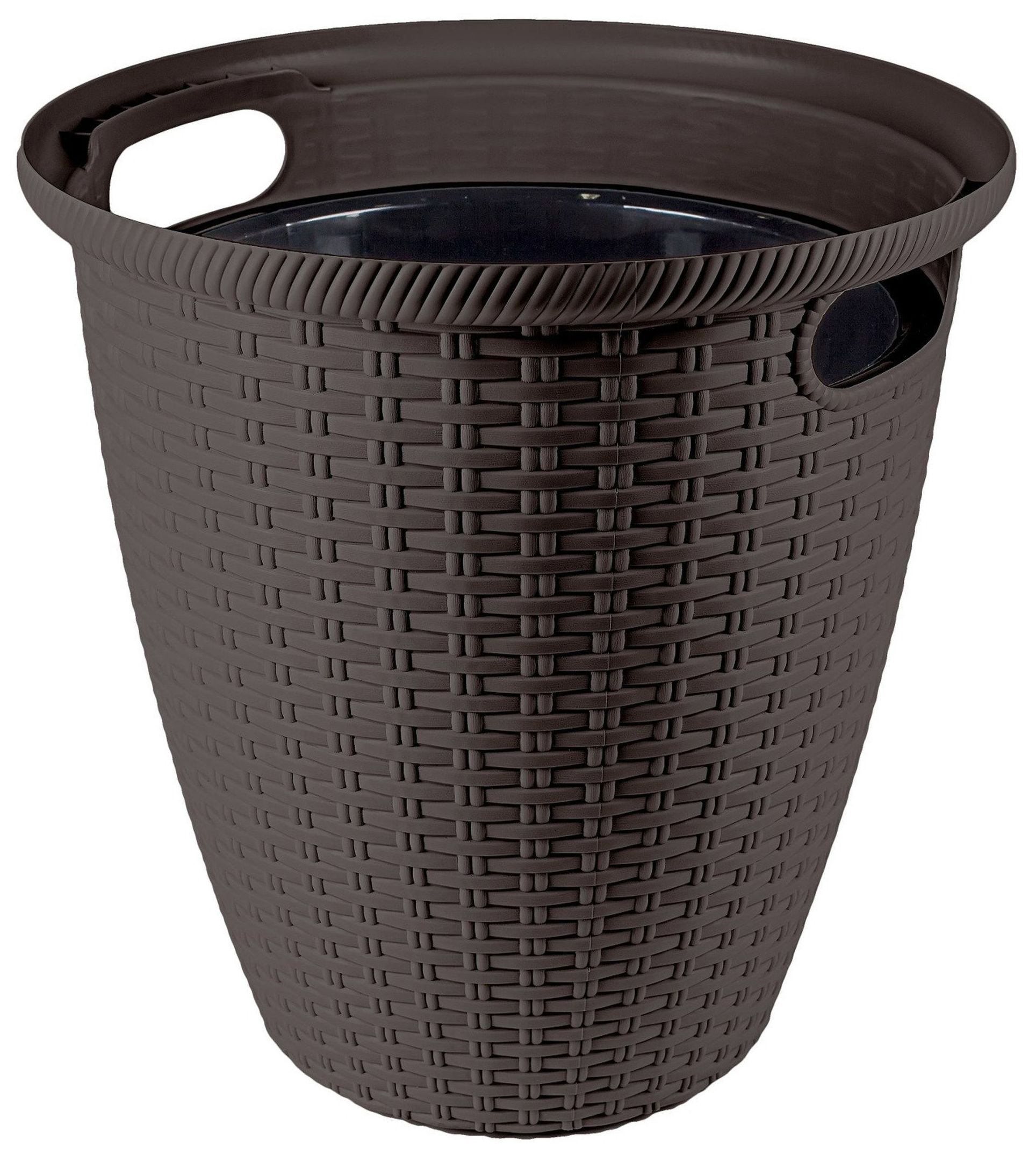 Изображение товара Кашпо InGreen Ротанг d32,8 см 20 л полипропиленовое венге