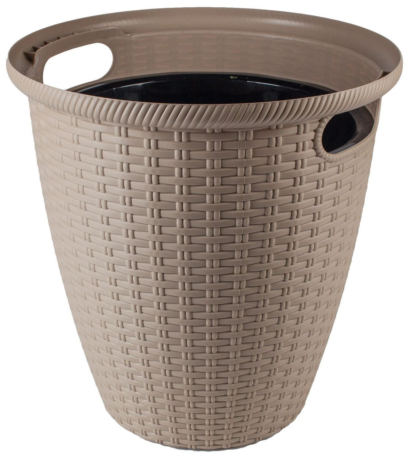 Изображение товара Кашпо InGreen Ротанг 38 см 30 л шоколадное полипропиленовое