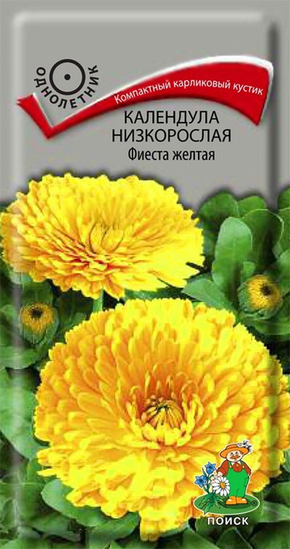 Изображение товара Семена Календулы низкорослой ПОИСК Фиеста желтая 0,3 г