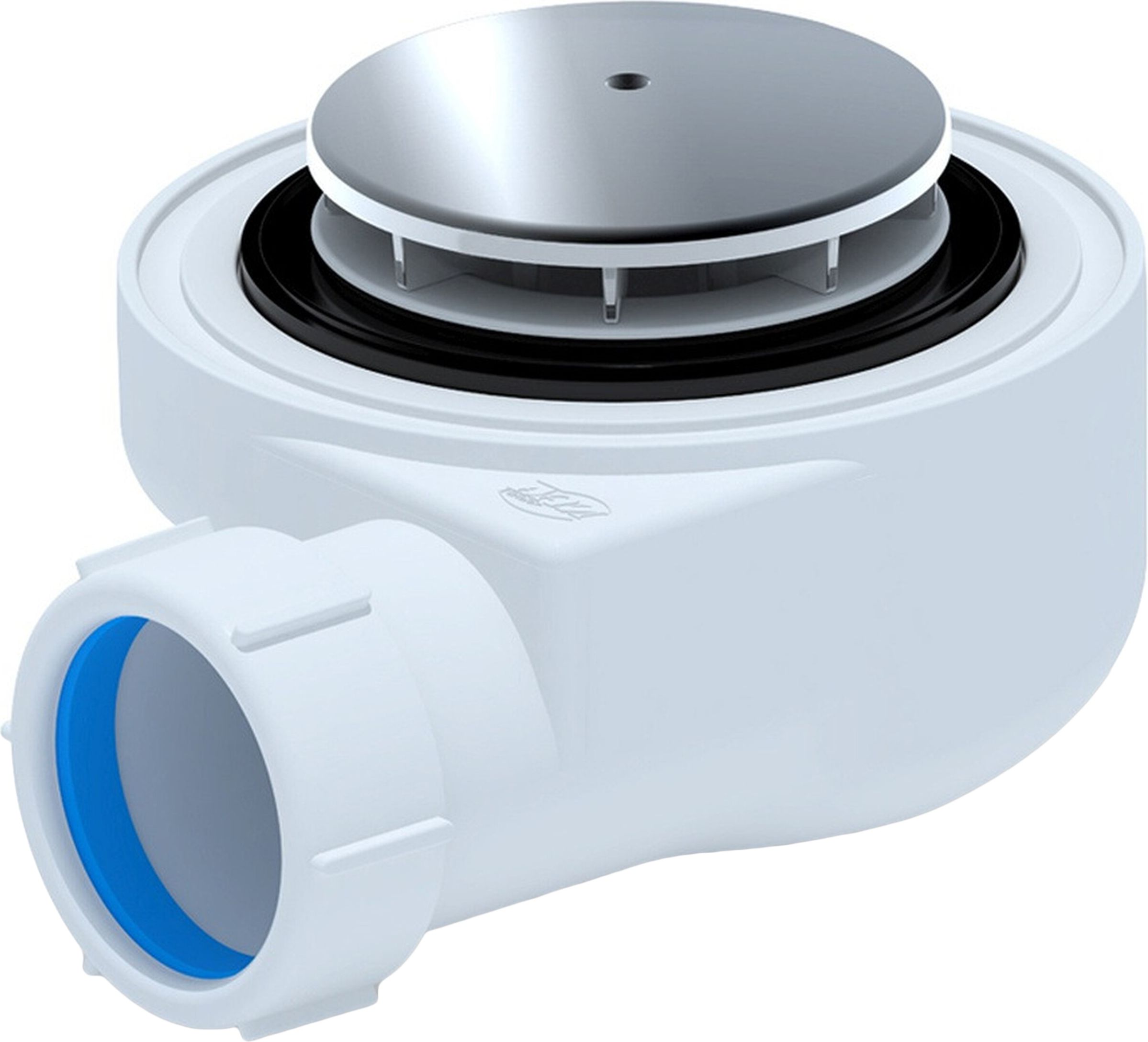 Изображение товара Сифон для душевого поддона АНИ Пласт 1 1/2" 40 мм цилиндровый хромированный пластиковый