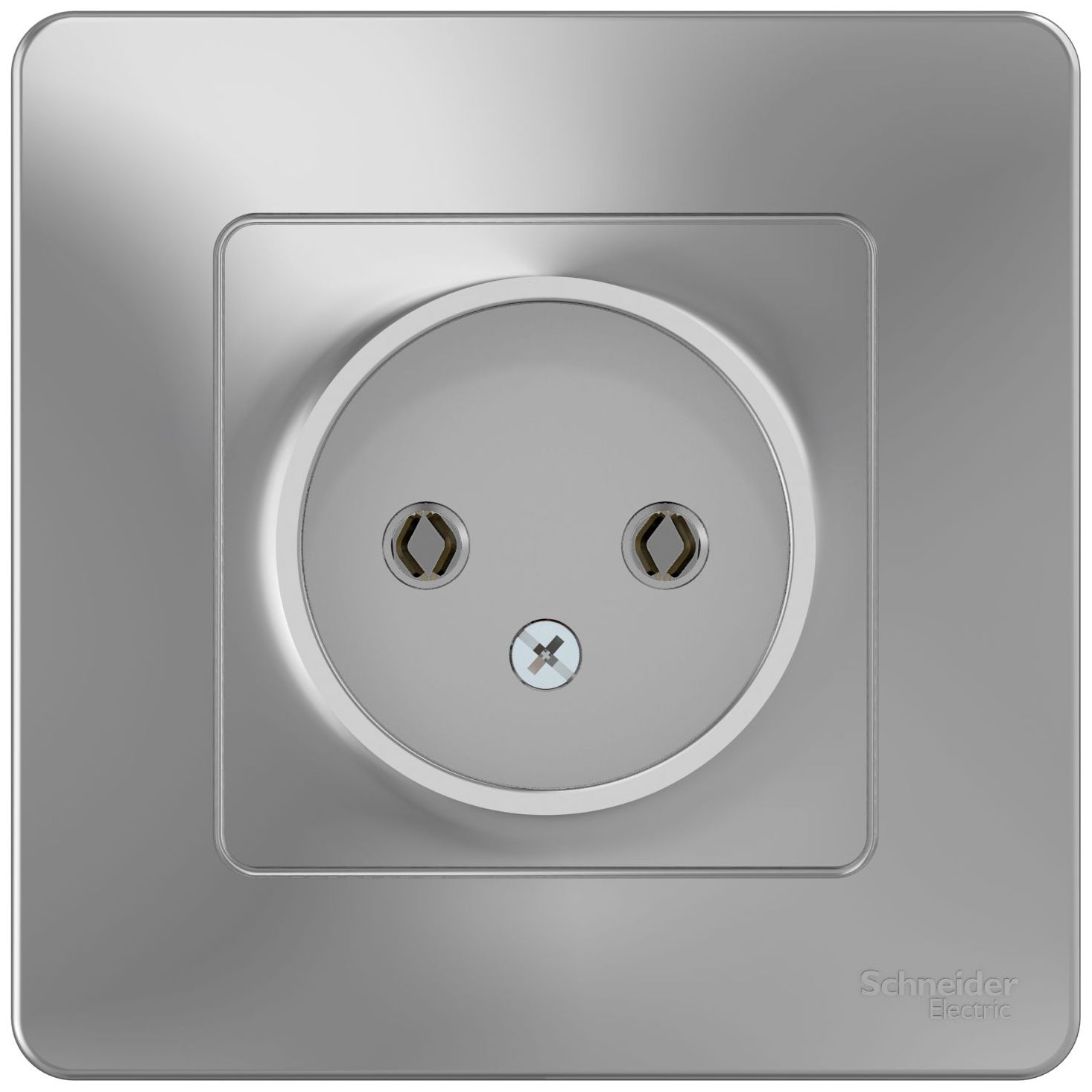 Изображение товара Розетка электрическая 1 пост Schneider Electric BLANCA алюминий