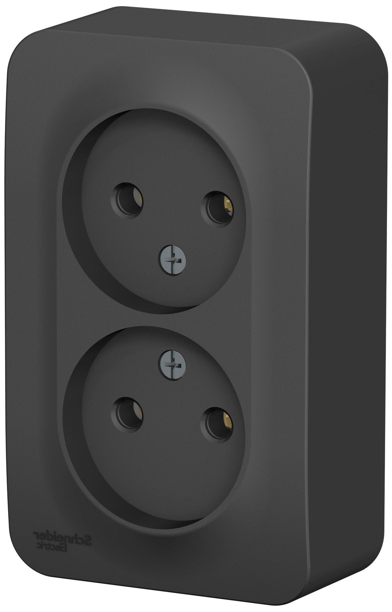 Изображение товара Розетка электрическая 2 поста Schneider Electric BLANCA антрацит