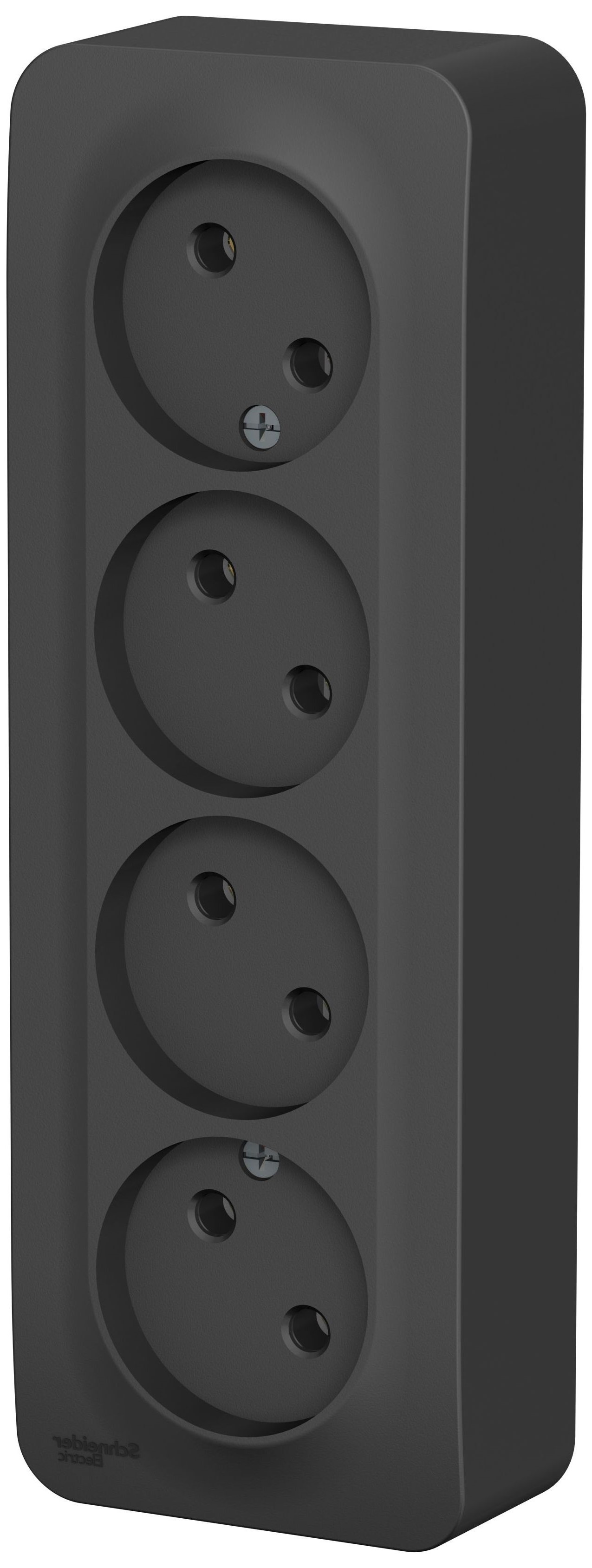 Изображение товара Розетка электрическая 4 поста Schneider Electric BLANCA антрацит