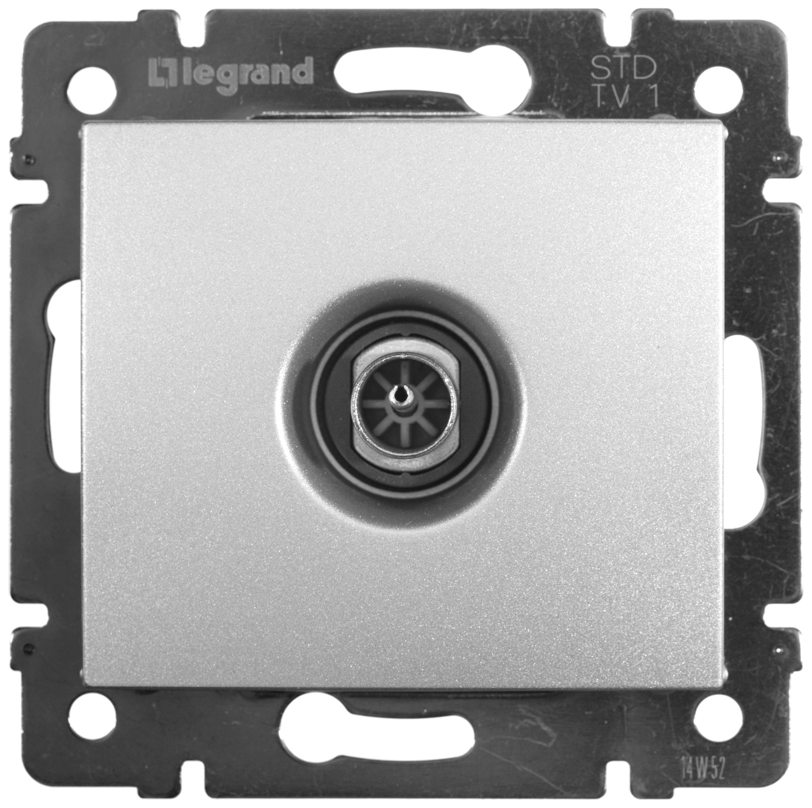 Изображение товара Розетка ТВ Legrand Valena 694345 для скрытого монтажа, алюминий, IP 20