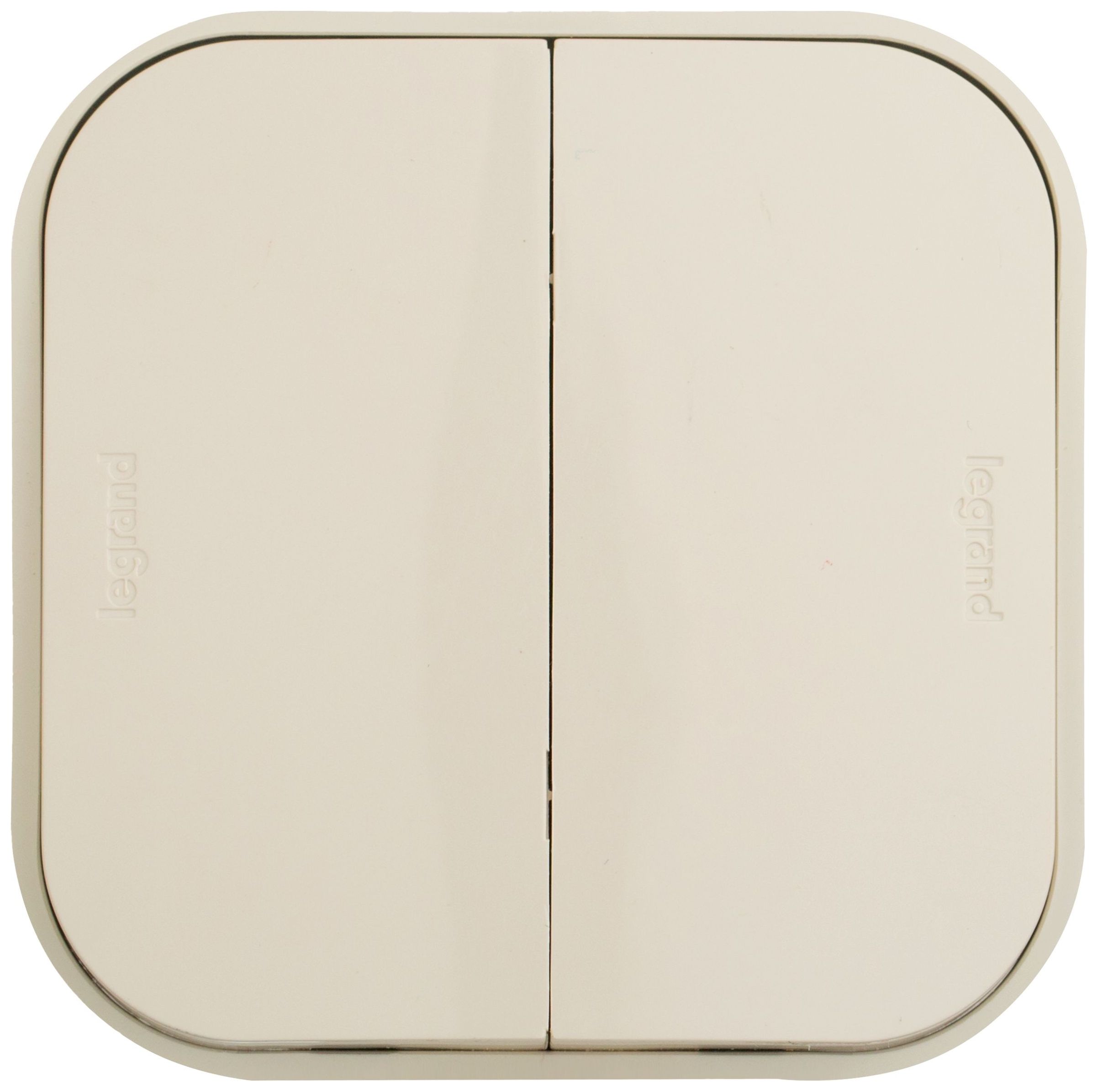 Изображение товара Выключатель 2-клавишный Legrand Quteo слоновая кость