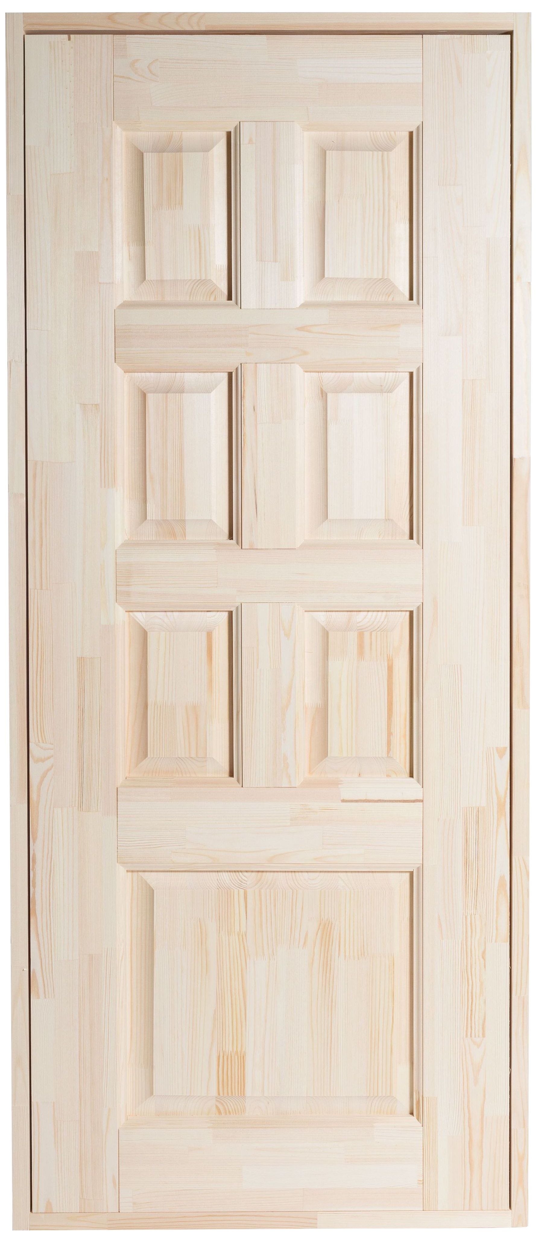 Изображение товара Входная деревянная дверь ТДВ 209,6х94 см с коробом и объемным рисунком