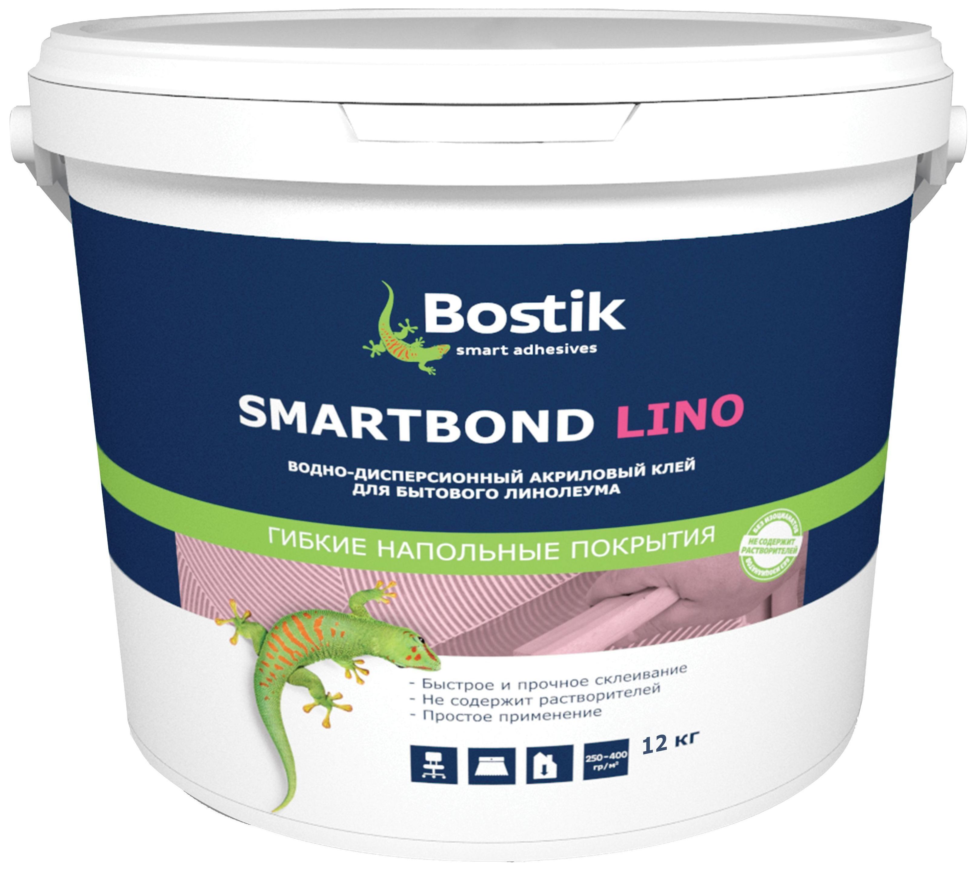 Жидкие гвозди Bostik Специальный клей Bostik SmartBond Lino 12 кг