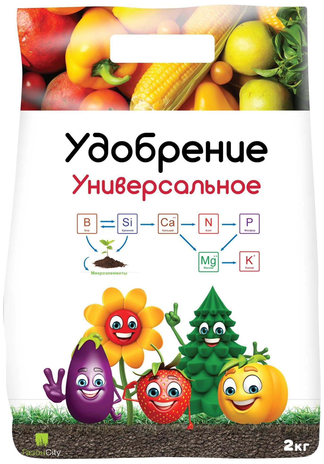 Изображение товара Универсальное минеральное удобрение ГазонCity Active 2 кг для всех культур