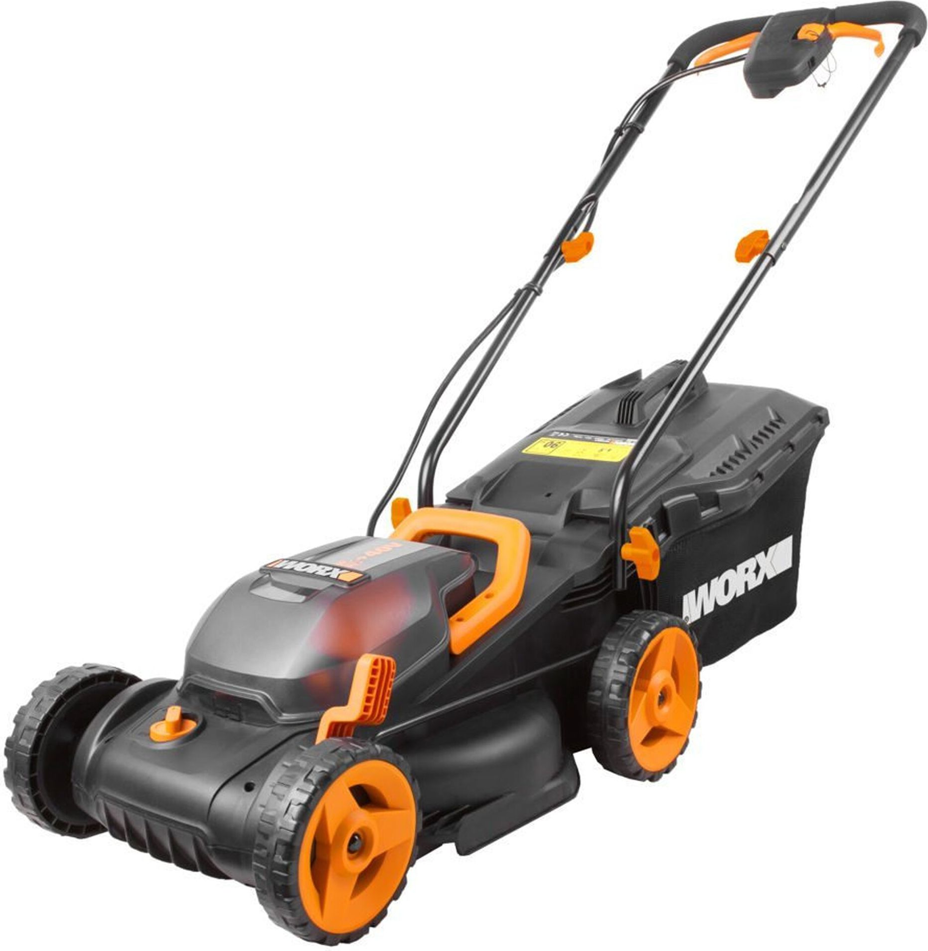 Изображение товара Аккумуляторная газонокосилка Worx WG779E 40В 34 см, двойной аккумулятор, легкая и мощная