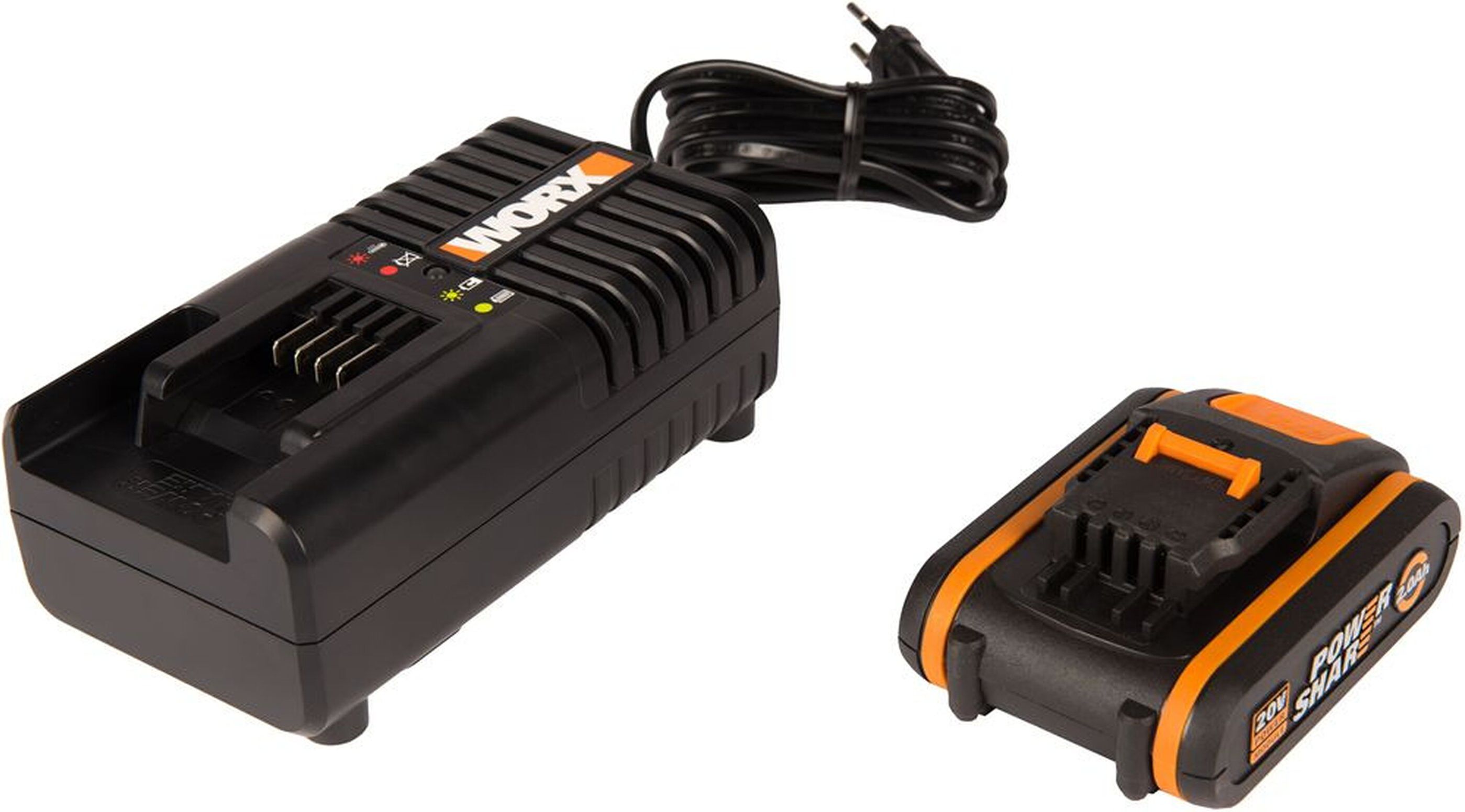 Изображение товара Набор аккумулятора и зарядного устройства Worx WA3601 20В 2Ач