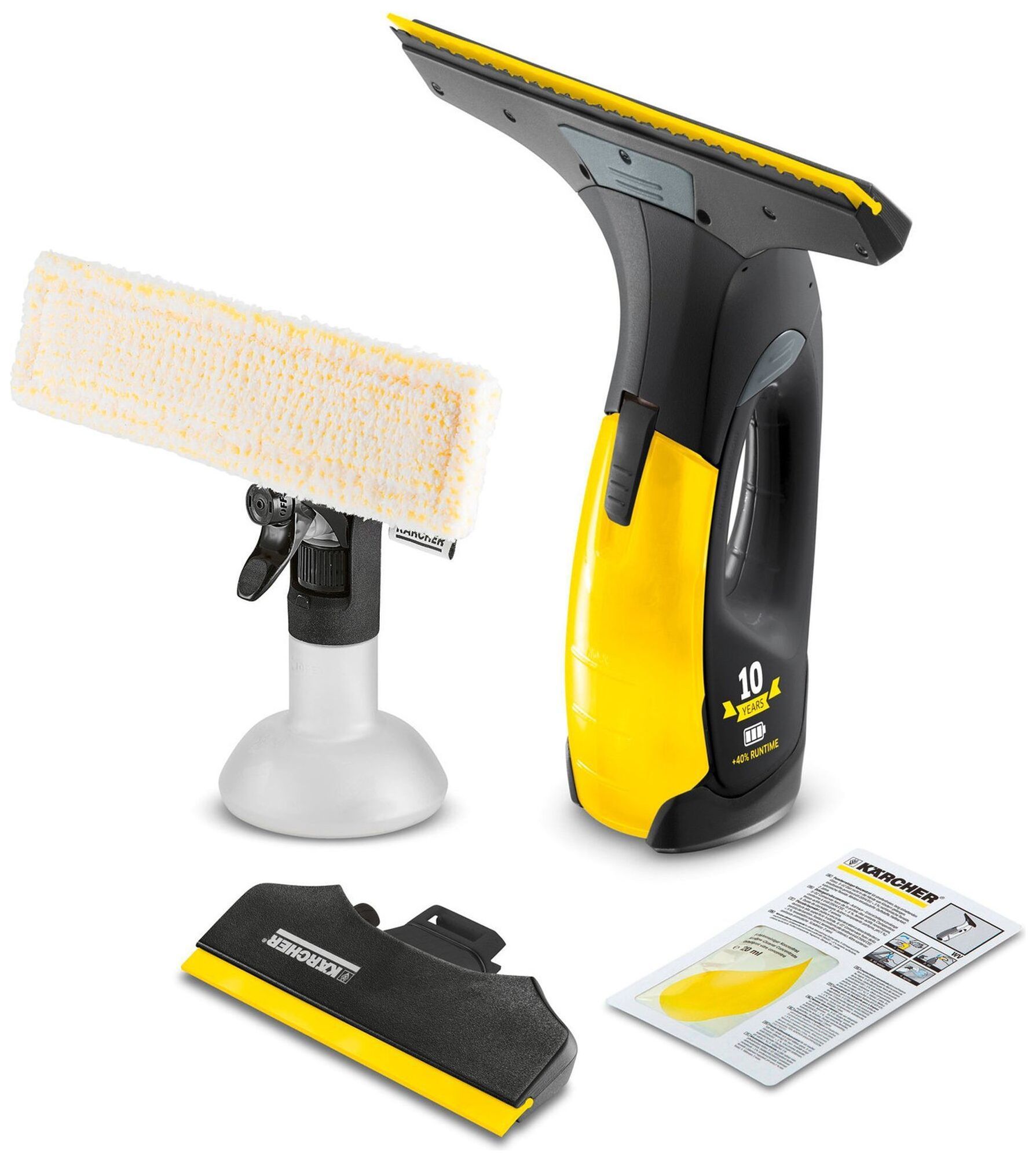 Изображение товара Стеклоочиститель KARCHER WV 2 Premium 10 Years Edition аккумуляторный для влажной уборки