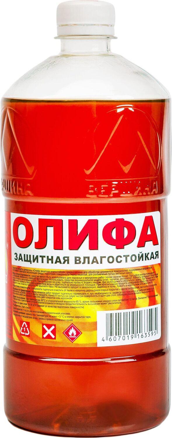 Изображение товара Олифа защитная ВЕРШИНА 1 л глянцевая водоотталкивающая для дерева и металла