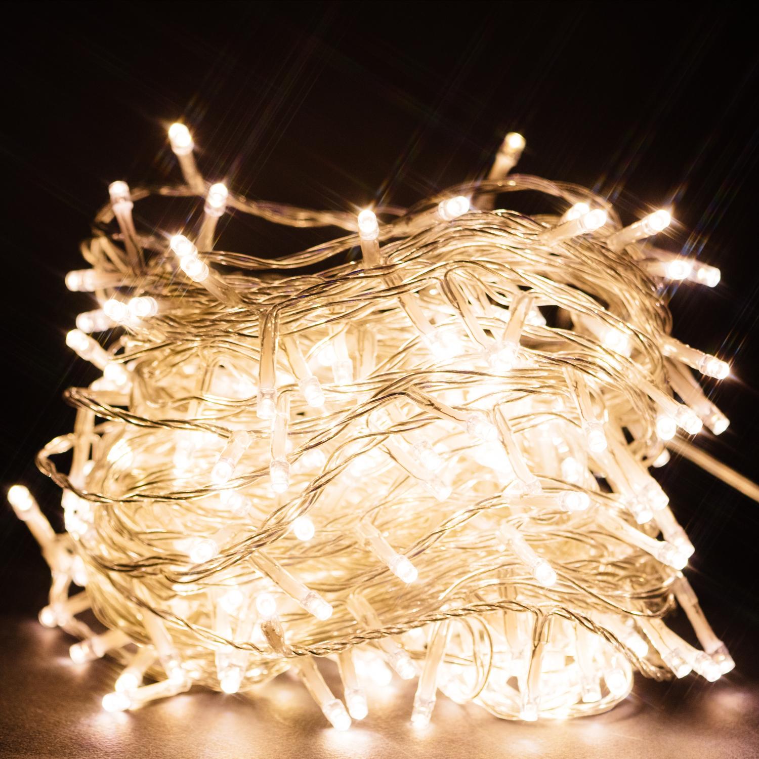 Изображение товара Уличная гирлянда мишура с 240 LED белый 22,92 м для наружного и внутреннего декора