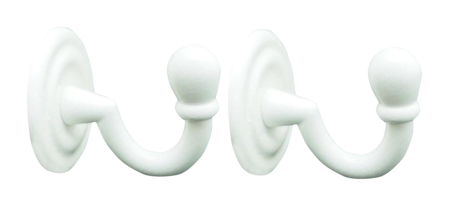 Изображение товара Крючки для штор HOME ACCESSORY металл белый 105 мм 2 шт
