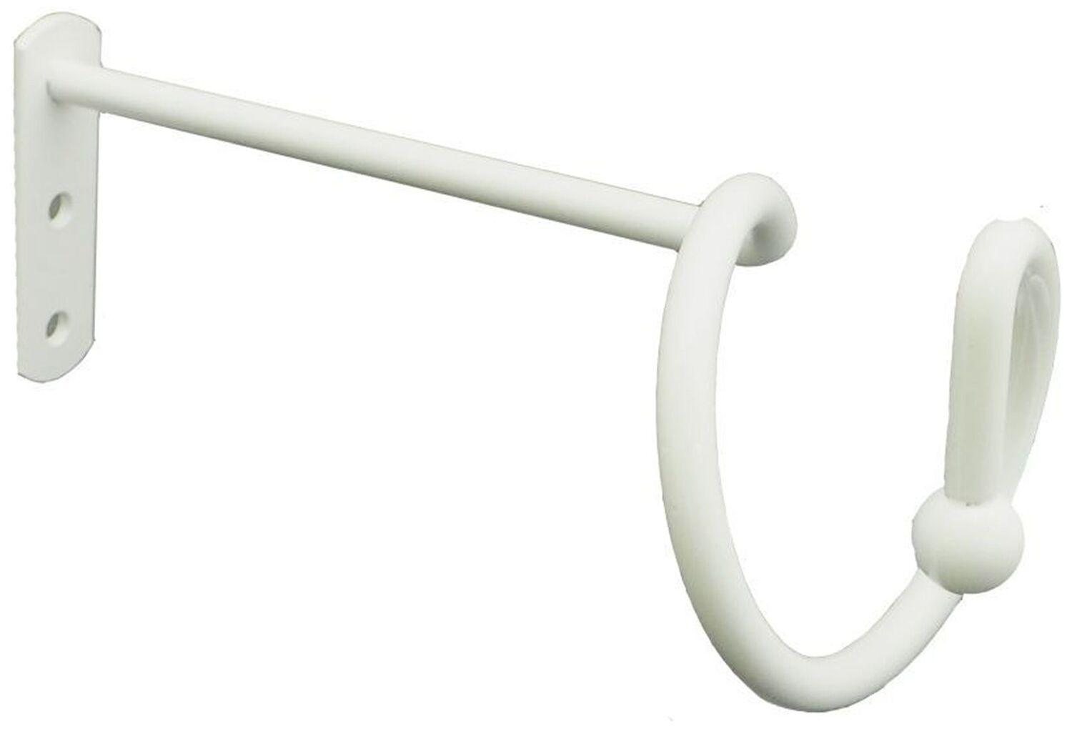 Изображение товара Розетка для штор HOME ACCESSORY металлическая белая 250 мм стильный держатель