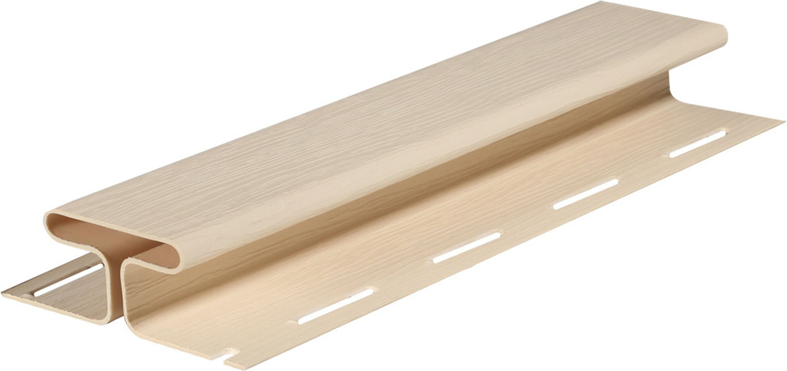 Изображение товара Н-профиль виниловый Fineber молочай 3050 мм для сайдинга и фасадных работ