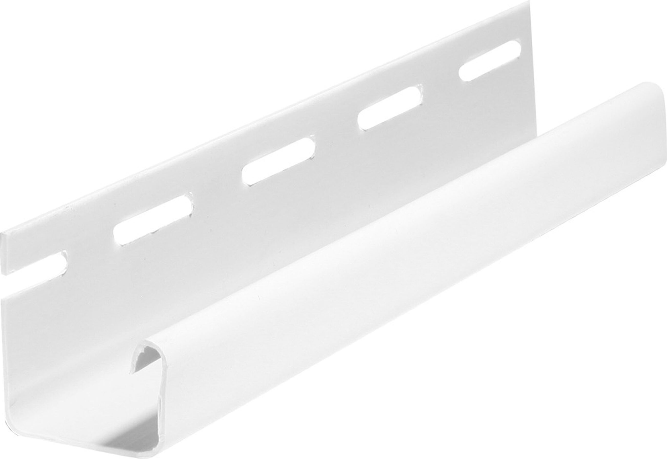 Изображение товара J-профиль виниловый FineBer белый 3000 мм для облицовки и цоколя