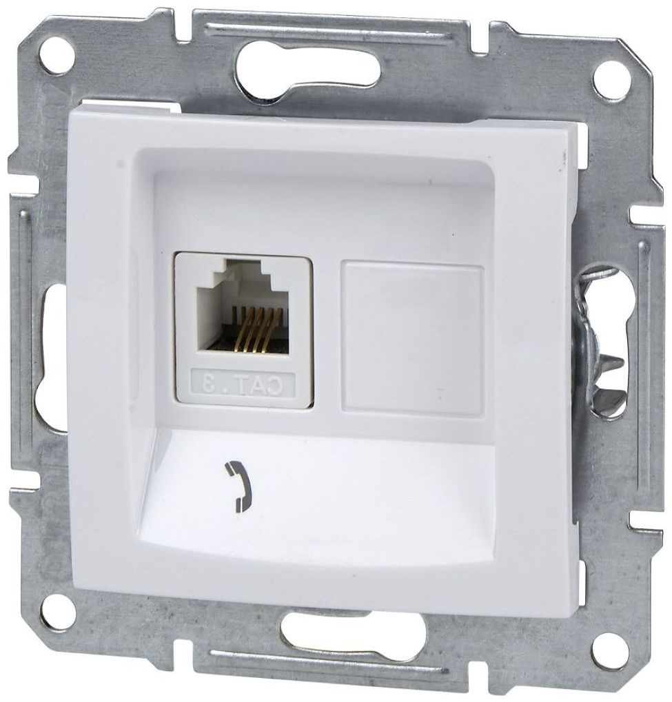 Изображение товара Розетка RJ-11 1 пост Schneider Electric Sedna белый