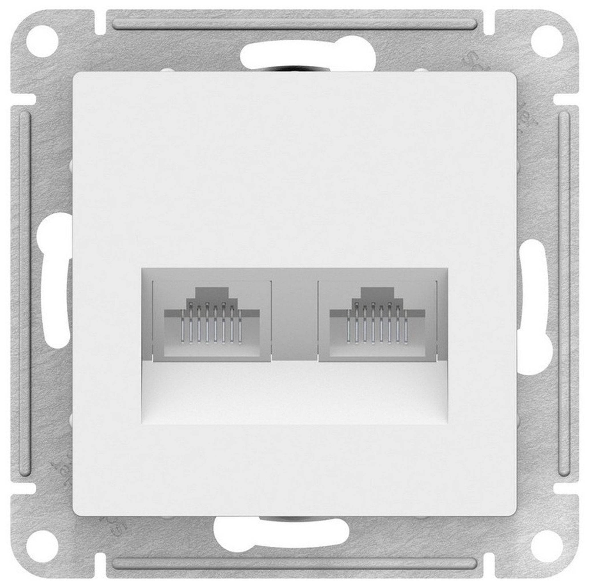 Изображение товара Розетка RJ-45 2 поста Schneider Electric Atlas Design белый