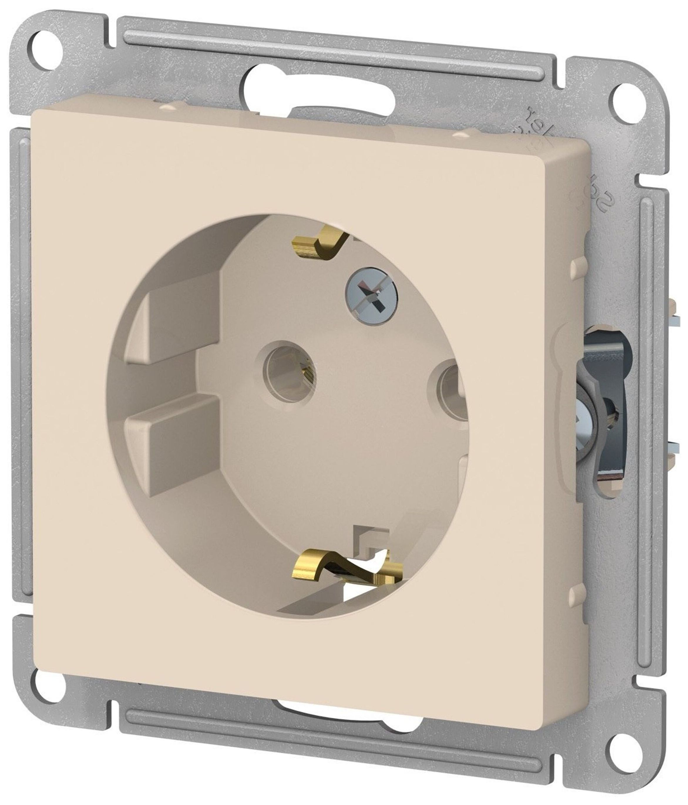 Изображение товара Розетка электрическая Schneider Electric Atlas Design ATN000243 бежевый
