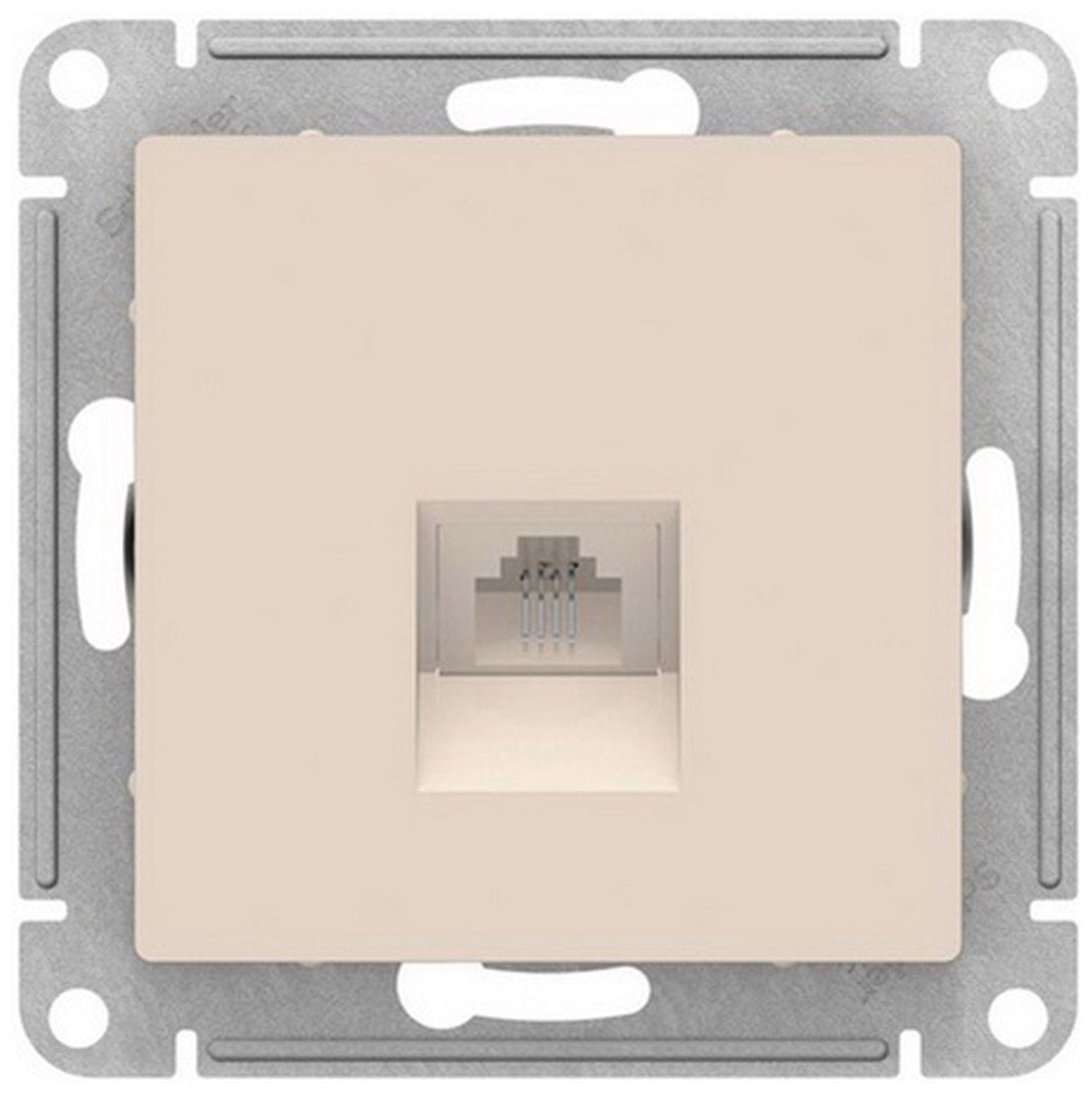 Изображение товара Розетка RJ-11 1 пост Schneider Electric Atlas Design бежевый
