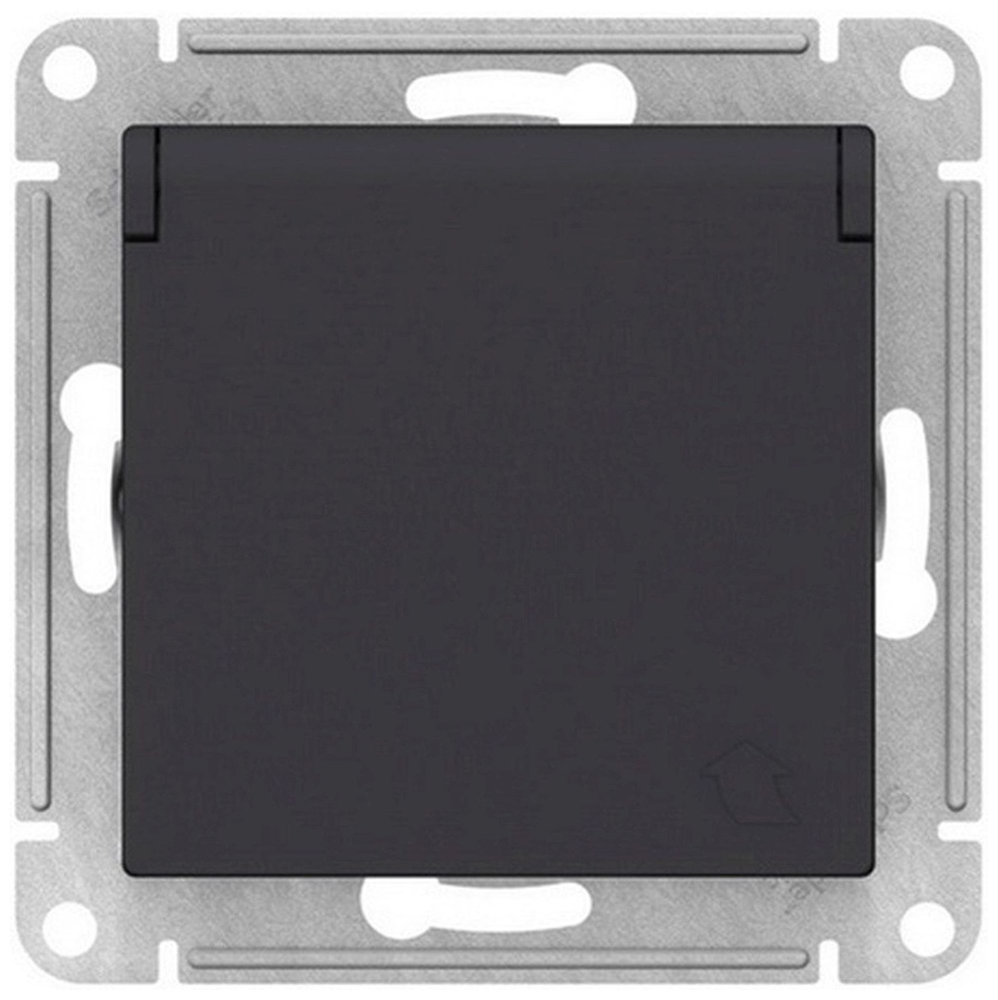 Изображение товара Розетка электрическая Schneider Electric Atlas Design ATN001046 карбон