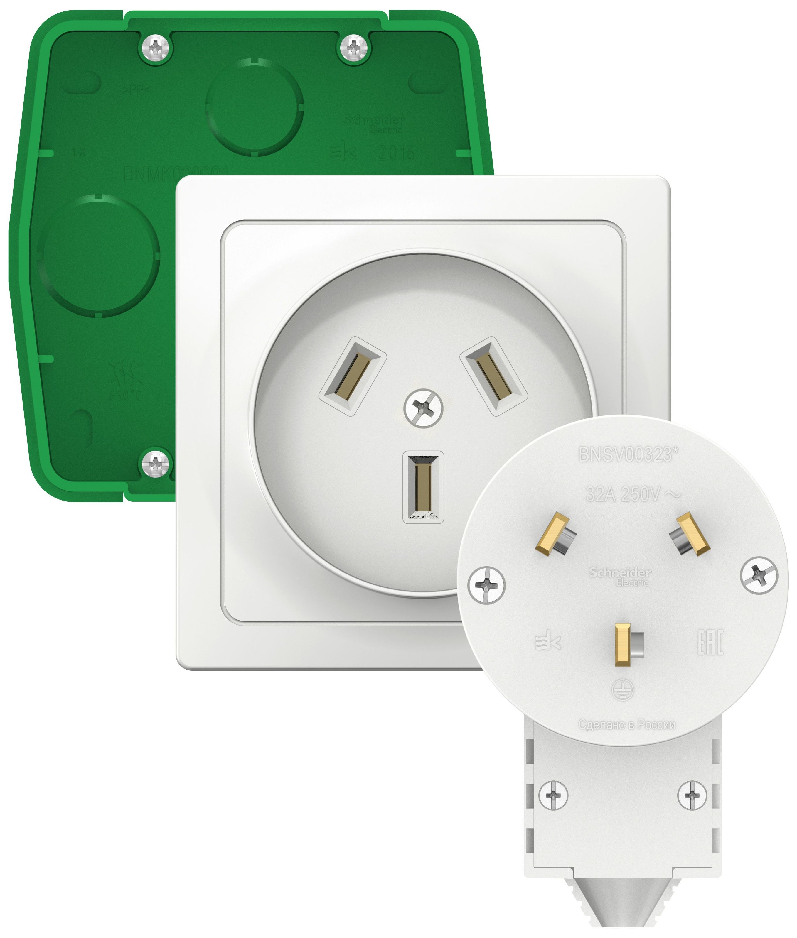 Изображение товара Розетка электрическая 1 пост Schneider Electric BLANCA белый