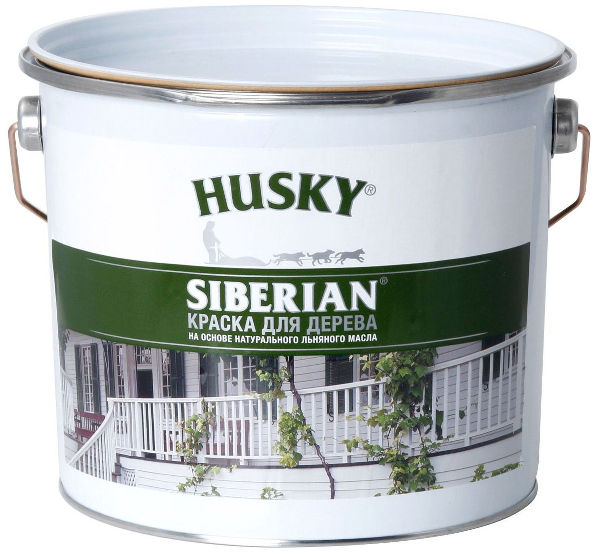 Изображение товара Краска для дерева HUSKY Siberian полуматовая на основе льняного масла 2,7 л