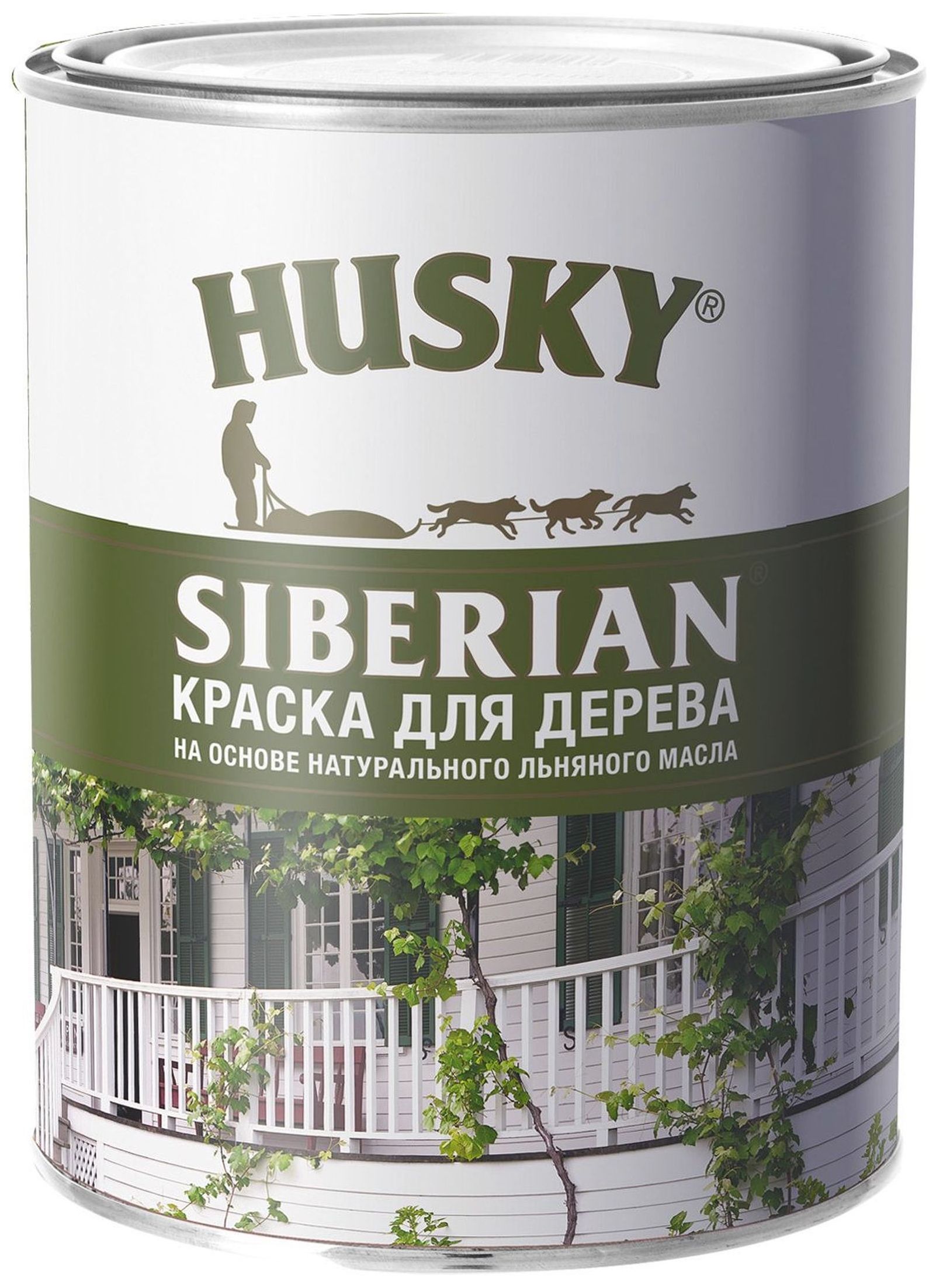 Изображение товара Краска для дерева HUSKY Siberian полуматовая база C 0,9 л
