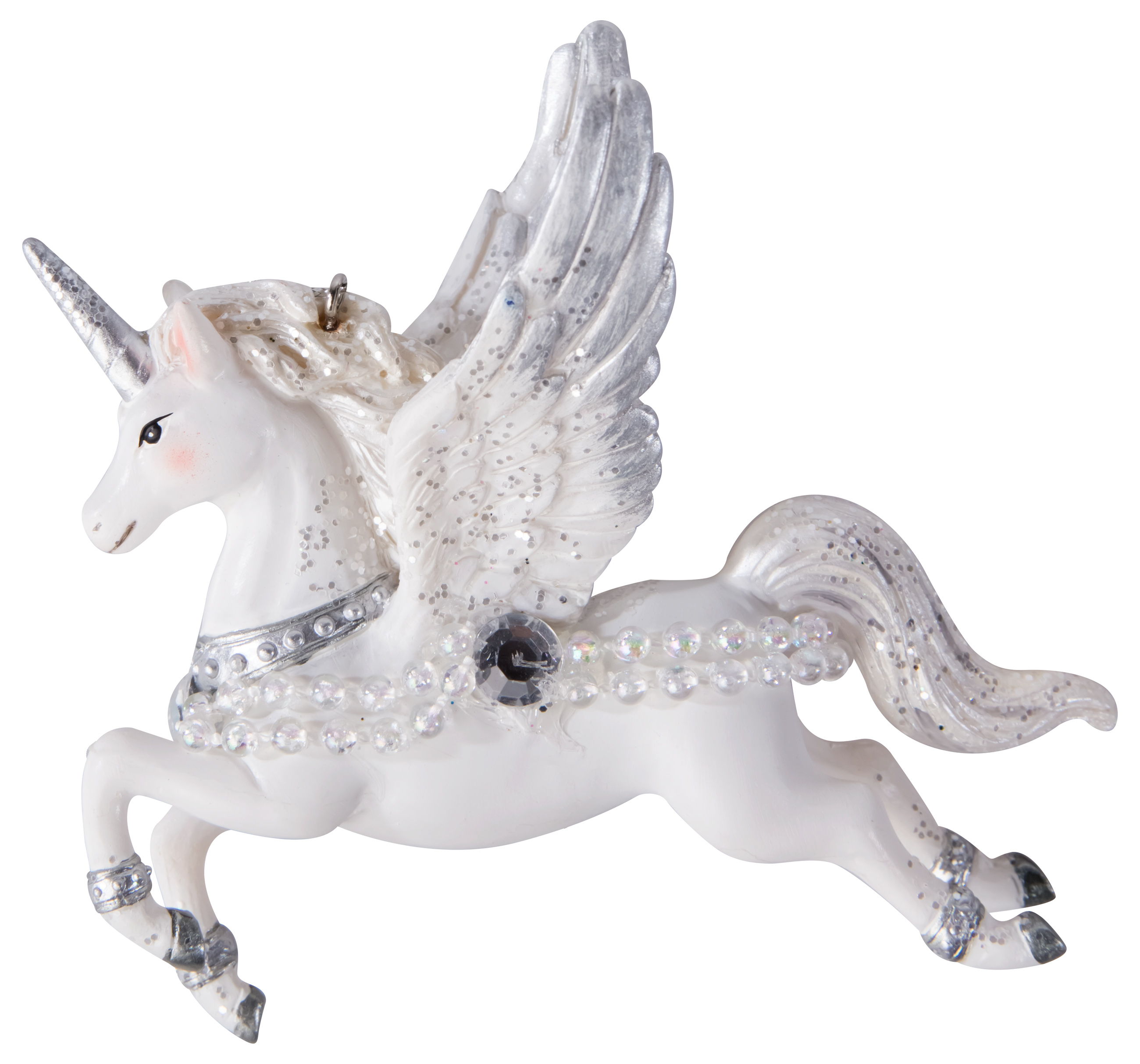 Изображение товара Ёлочная игрушка Пегас белая 9 см декоративное новогоднее украшение