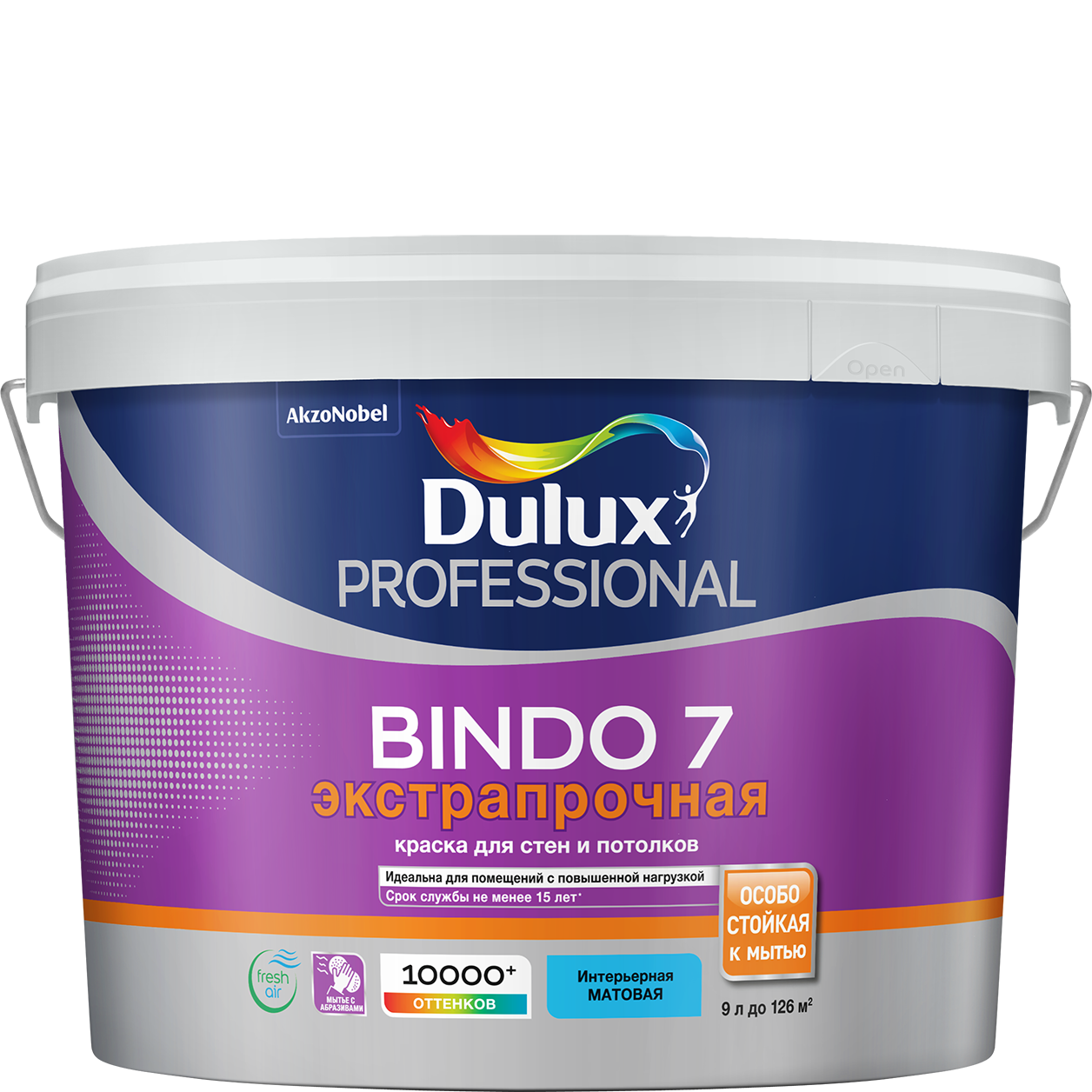 Изображение товара Краска интерьерная Dulux Bindo 7 матовая база BW 9 л