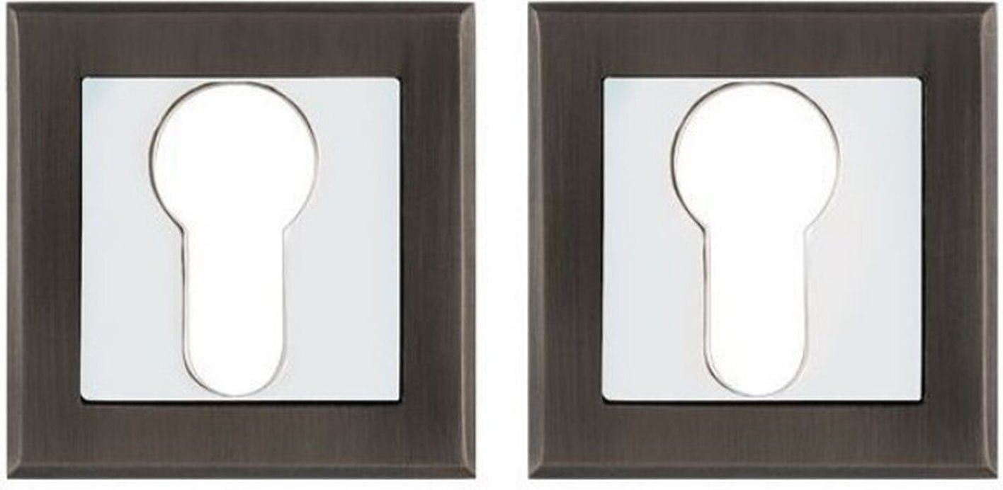 Изображение товара Накладка на замок PUNTO ET QR GR/CP-23 квадрат графит/хром